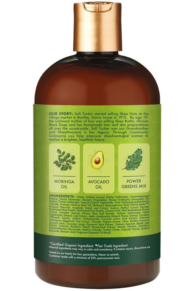 Shea Moisture Power Greens Moringa ve Avokado Yağlı Şampuan 384ML
