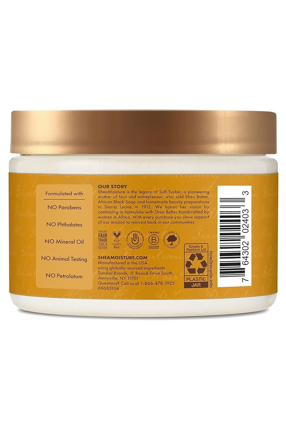 Shea Moisture Raw Shea Butter Nemlendirici Bukle Belirginleştirici Durulanmayan Saç Kremi 326GR