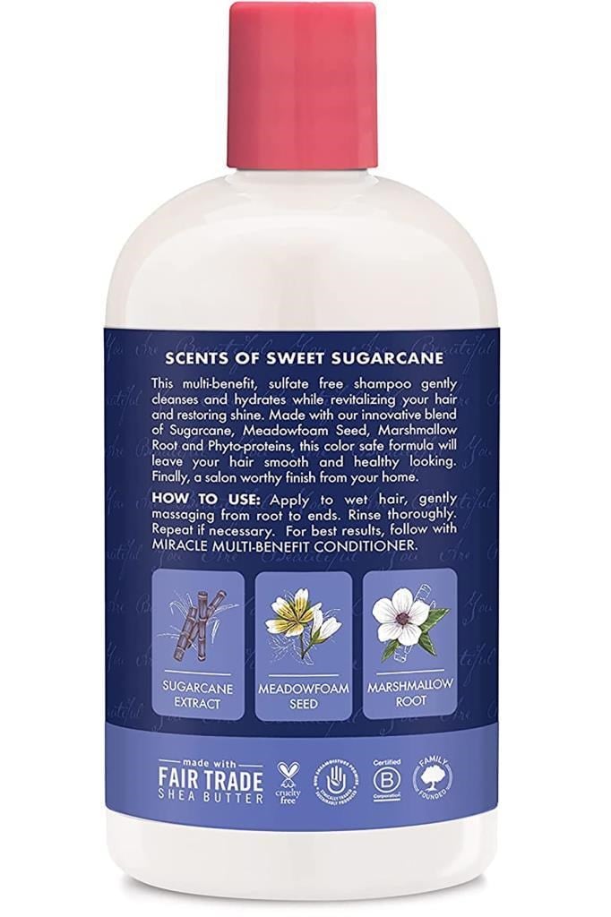 Shea Moisture Şeker Kamışı Özü ve Çayır Köpüğü Tohumu Şampuan 384ML