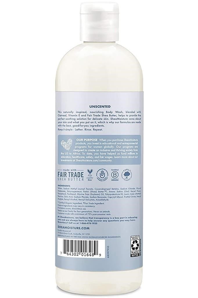 Shea Moisture Yulaf Ezmesi & E Vitamini Yatıştırıcı Kokusuz Vücut Şampuanı 586ML