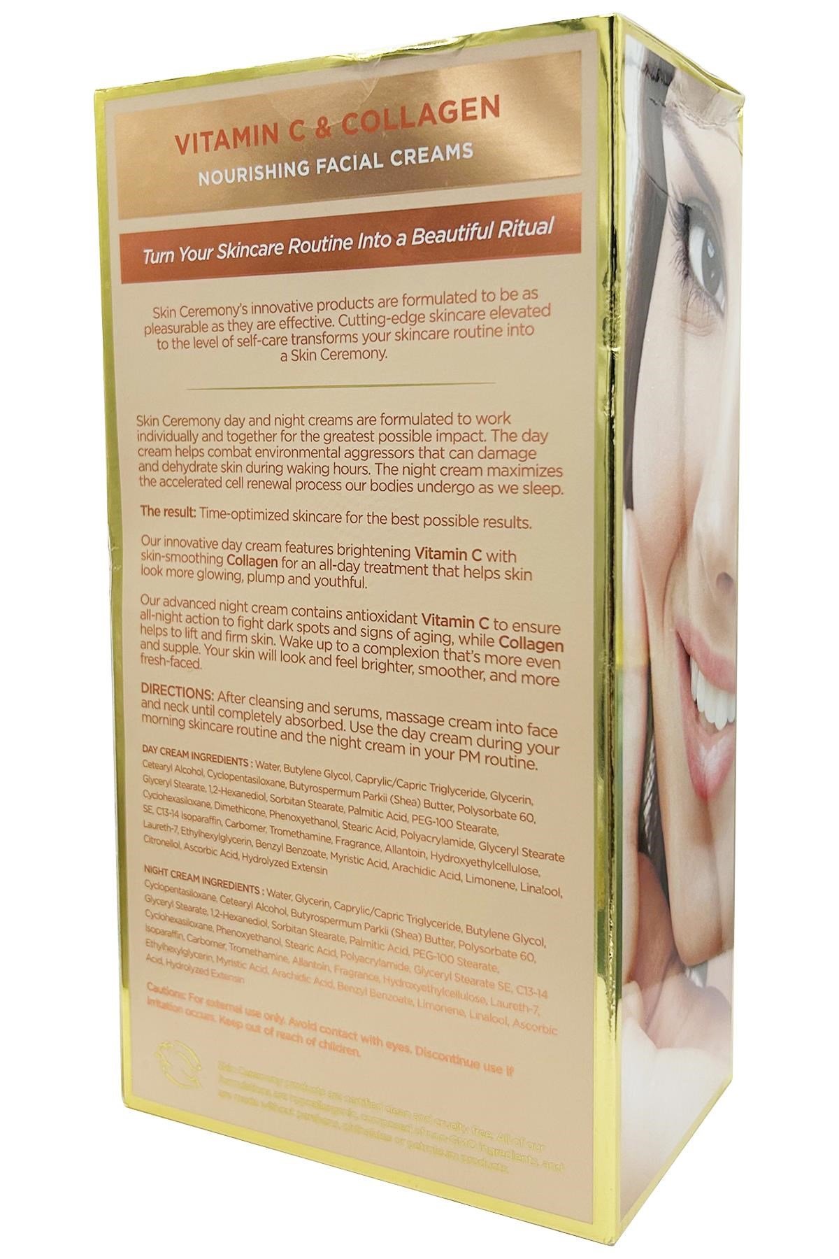 Skin Ceremony Vitamin C & Collagen Gece ve Gündüz Kremi İkili Set 2x50ML