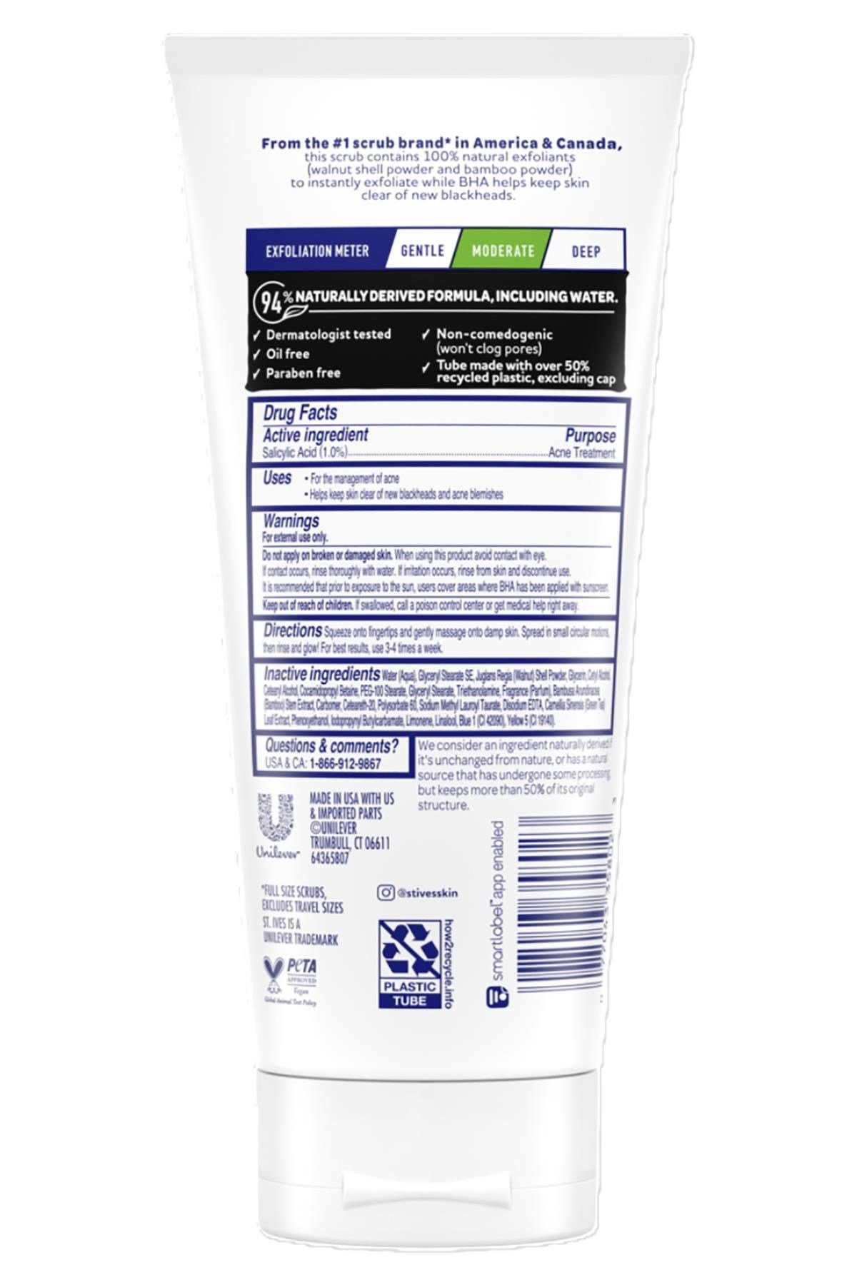 St.Ives BHA Yeşil Çay ve Bambu Özlü Akne Karşıtı Yüz Peelingi 170GR