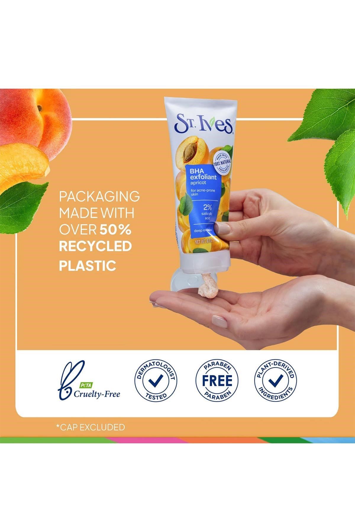 St.Ives BHA Kayısı Özlü Akne Karşıtı Yüz Peelingi 170GR