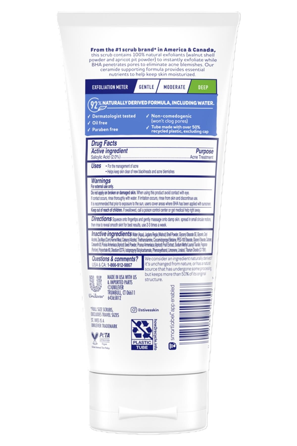 St.Ives BHA Kayısı Özlü Akne Karşıtı Yüz Peelingi 170GR