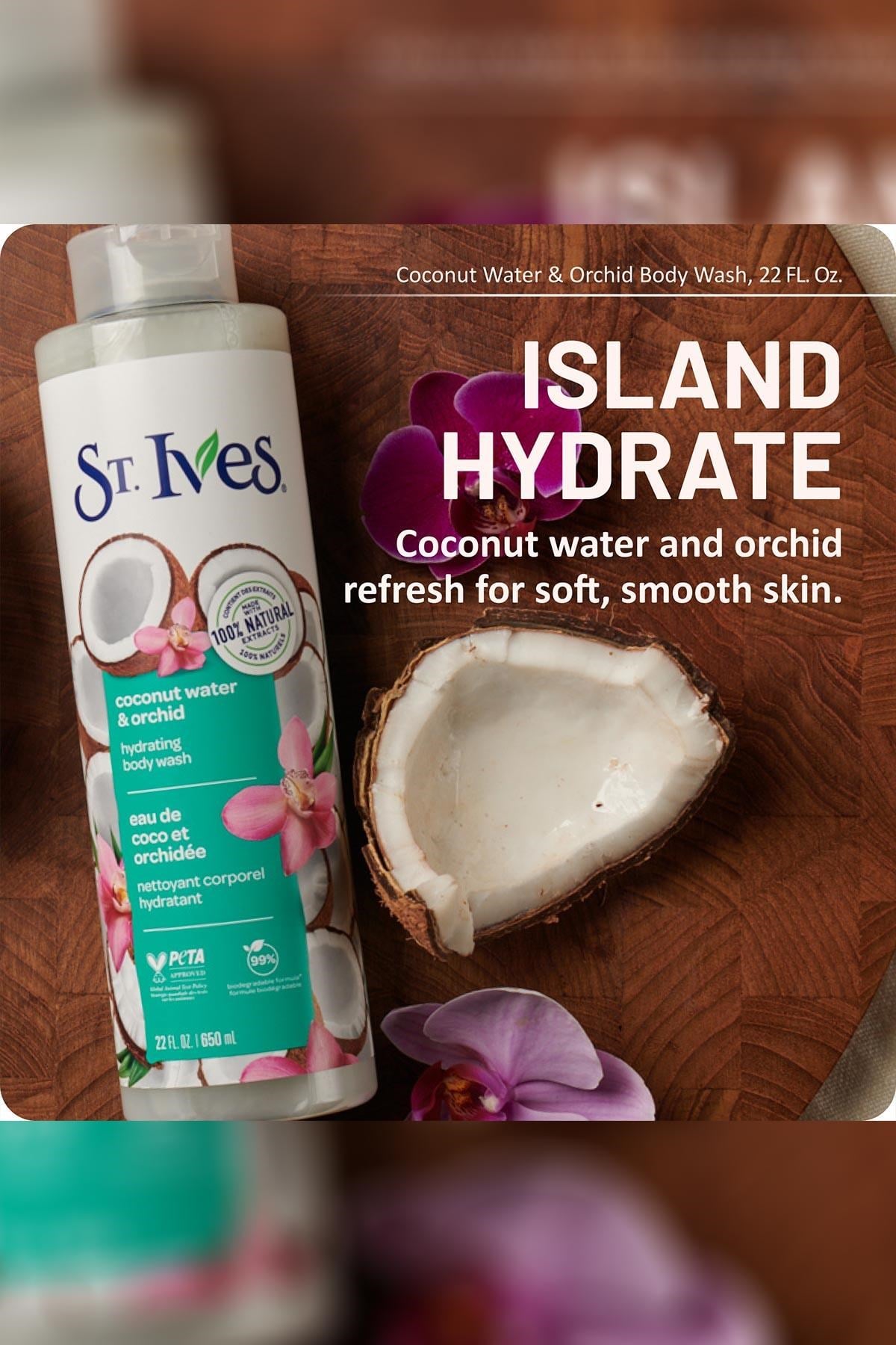 ST.Ives Hindistan Cevizi Suyu ve Orkide Özlü Nemlendirici Vücut Şampuanı 650ML