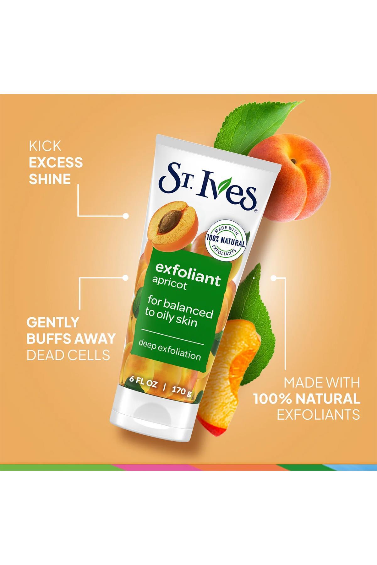 St. Ives Kayısı Özlü Normal ve Yağlı Ciltler İçin Yüz Peelingi 170GR