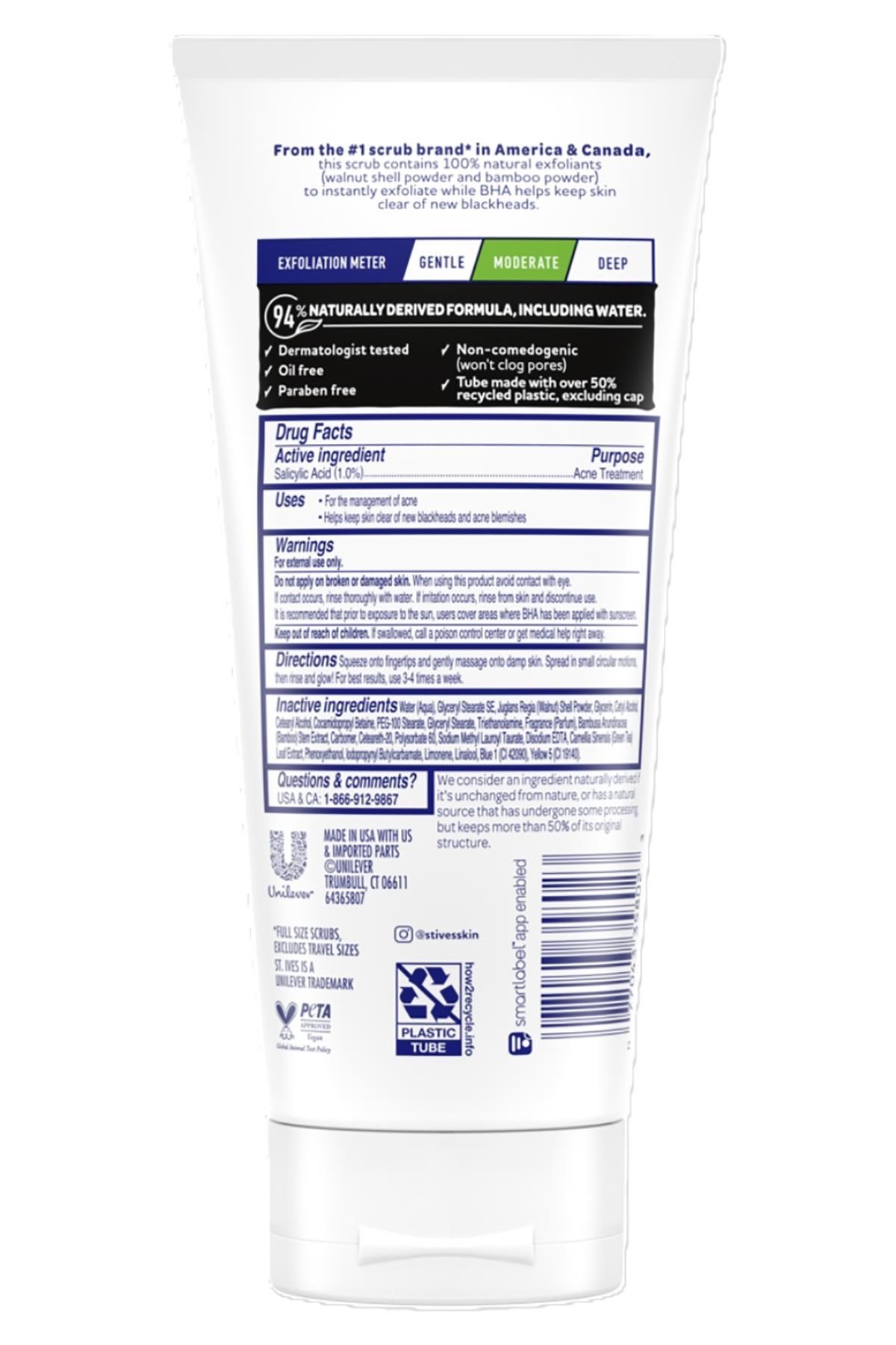 St.Ives BHA Yeşil Çay ve Bambu Özlü Akne Karşıtı Yüz Peelingi 170GR