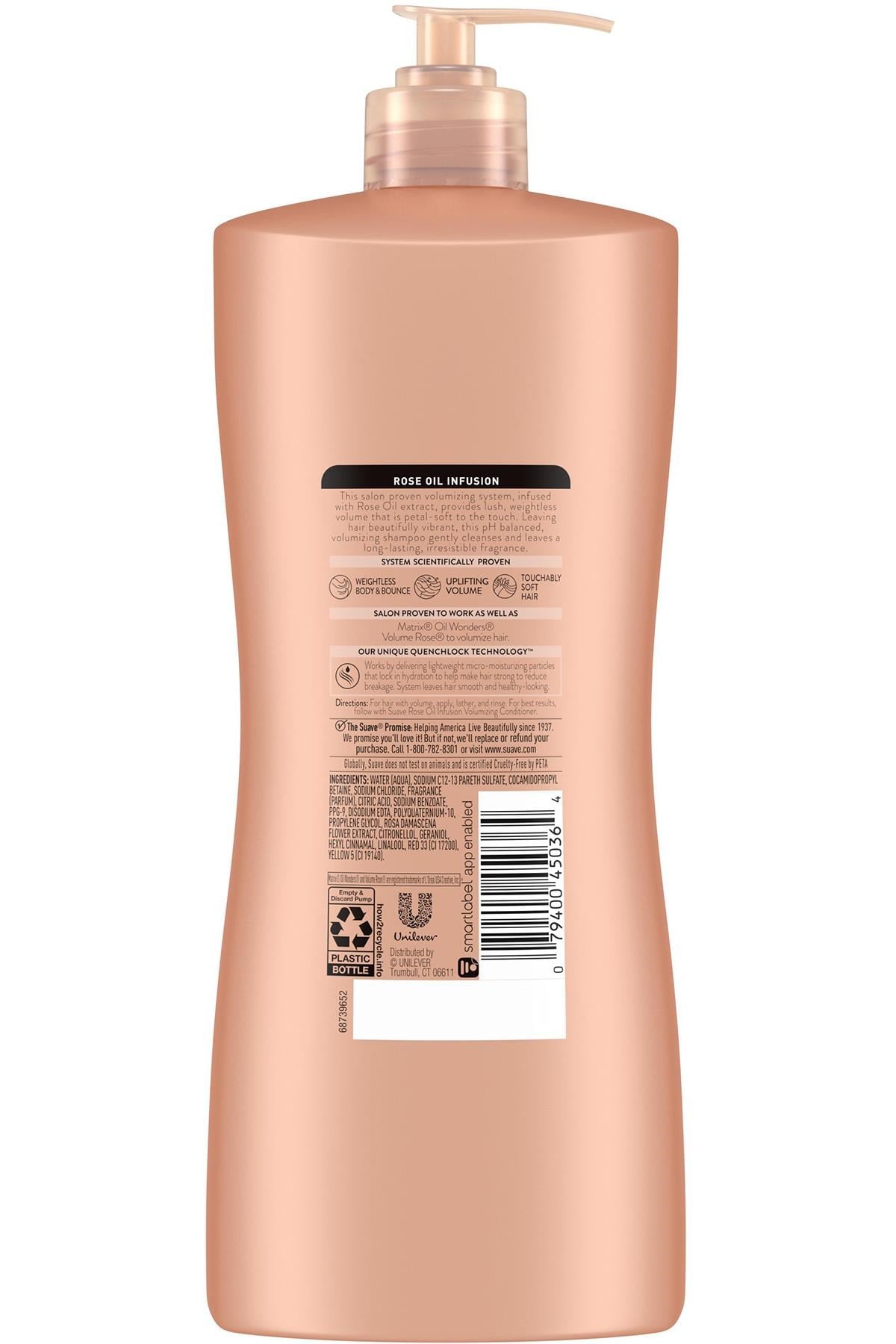 Suave Gül Yağı Hacim Şampuanı 828ML