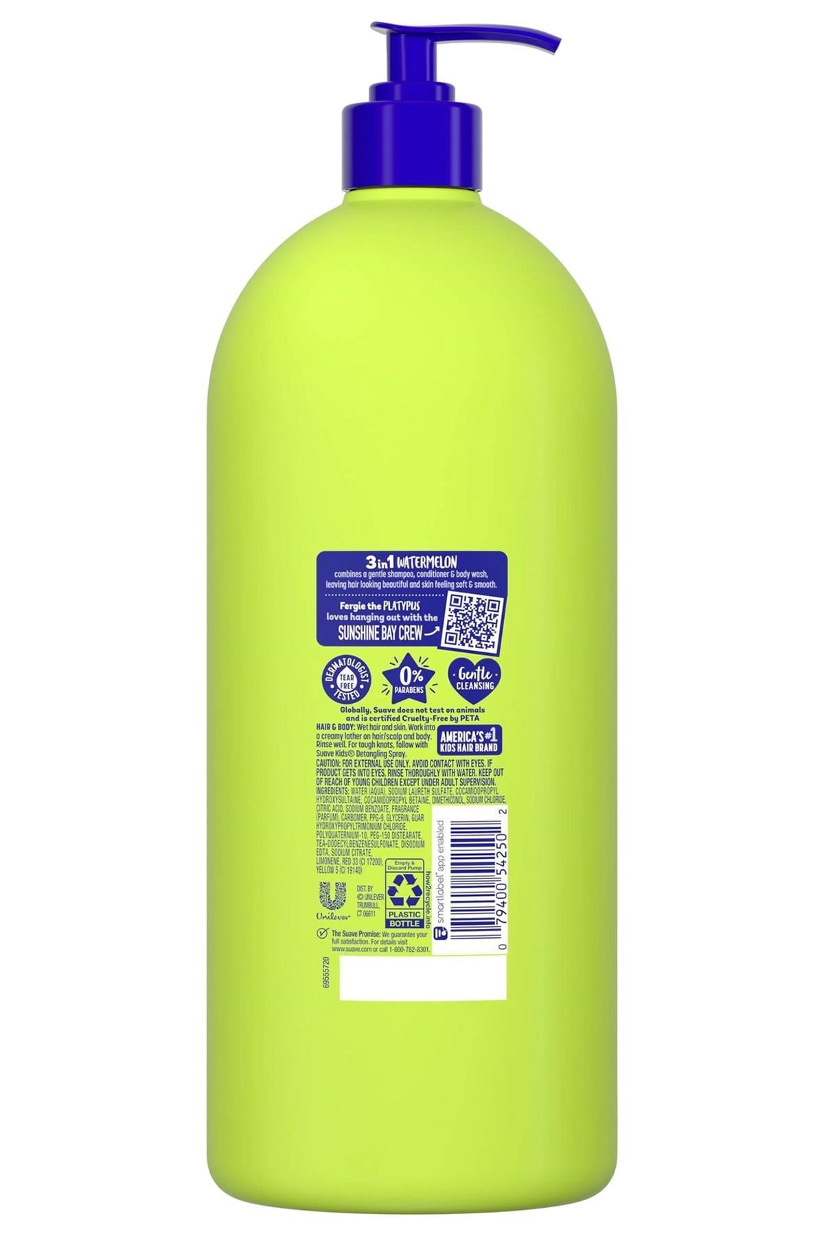 Suave Kids Karpuz 3ü 1 Arada Çocuk Şampuanı 1180ML