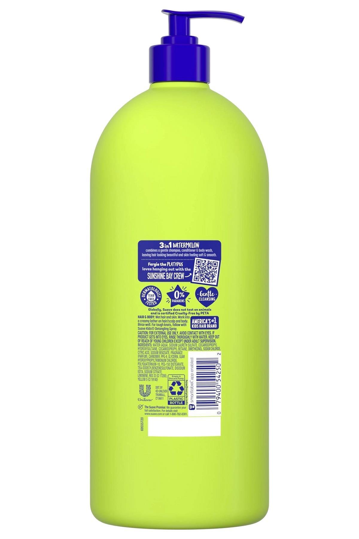 Suave Kids Karpuz 3ü 1 Arada Çocuk Şampuanı 1180ML