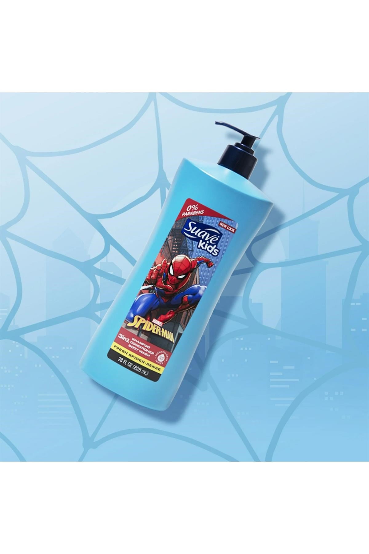 Suave Kids Spider-Man 3’ü 1 Arada Şampuan Saç Kremi ve Duş Jeli 828ML