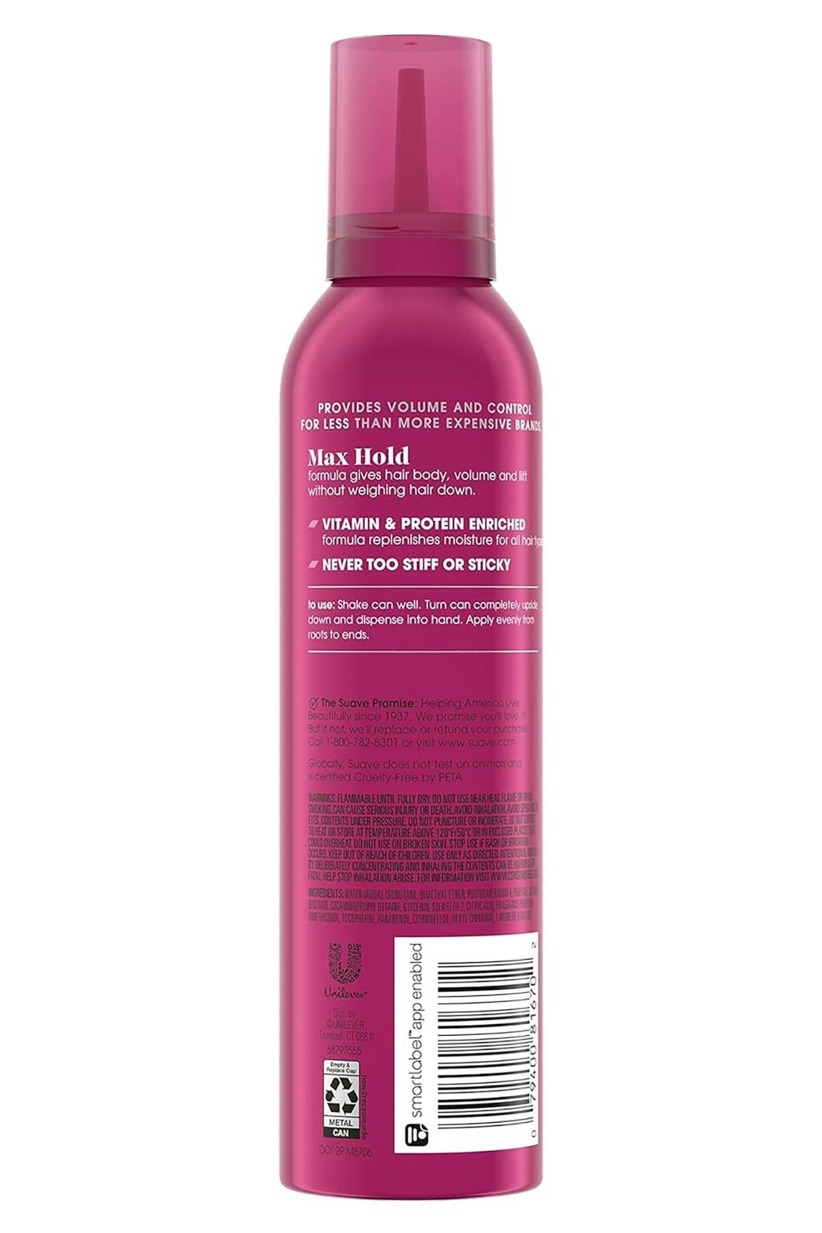 Suave Max Hold No:8 Hacimlendirici Saç Köpüğü 255GR