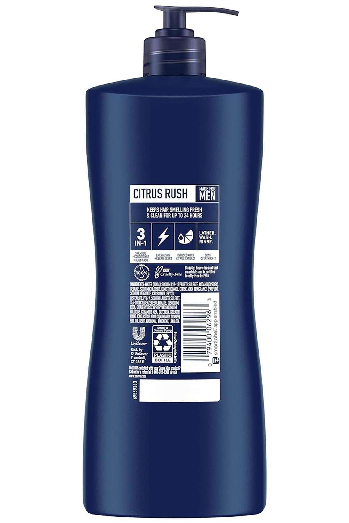 Suave Men Citrus Rush 3-in-1 Şampuan 828ML