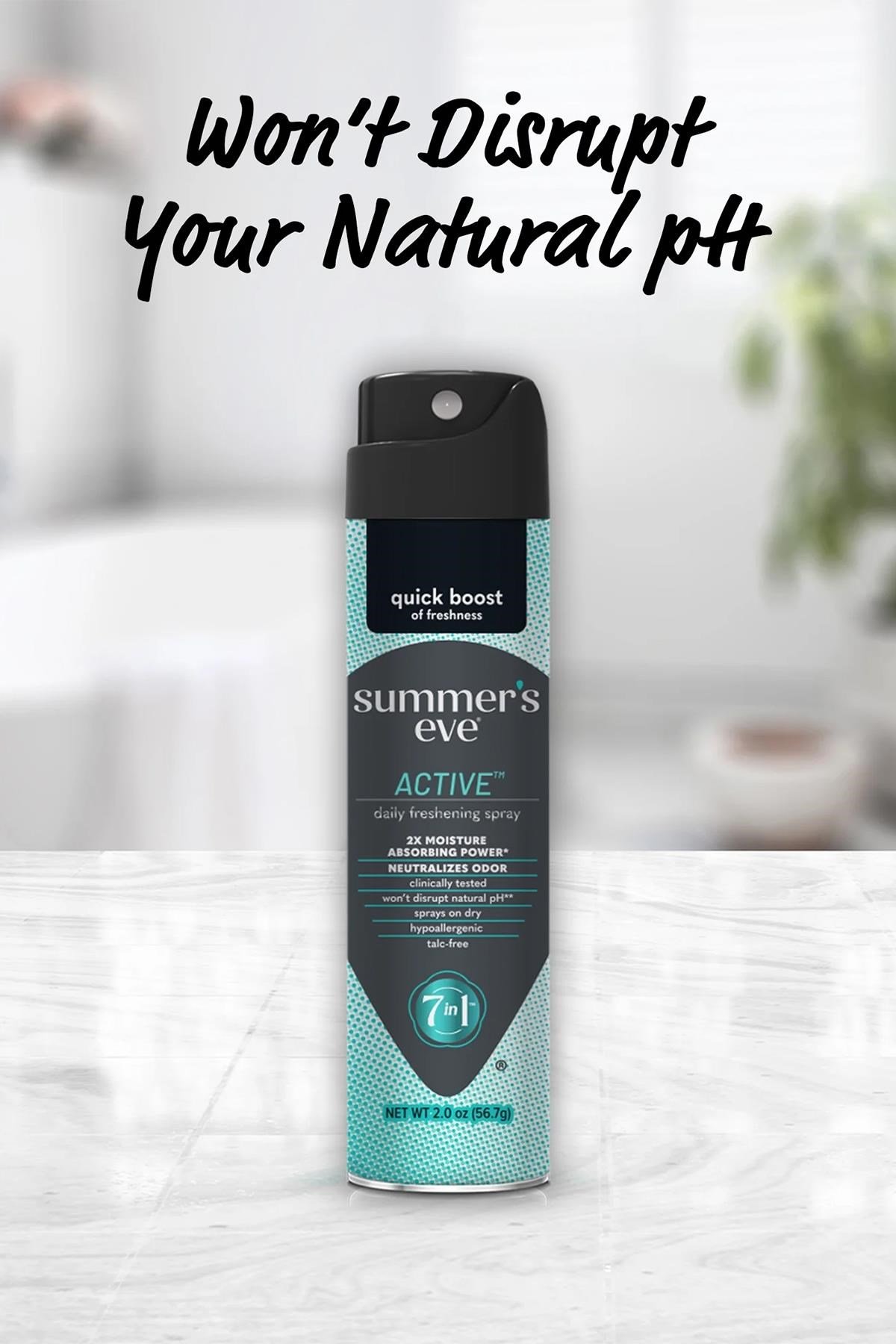 Summer's Eve Active Özel Bölge İntim Deodorant Sprey 56.7GR