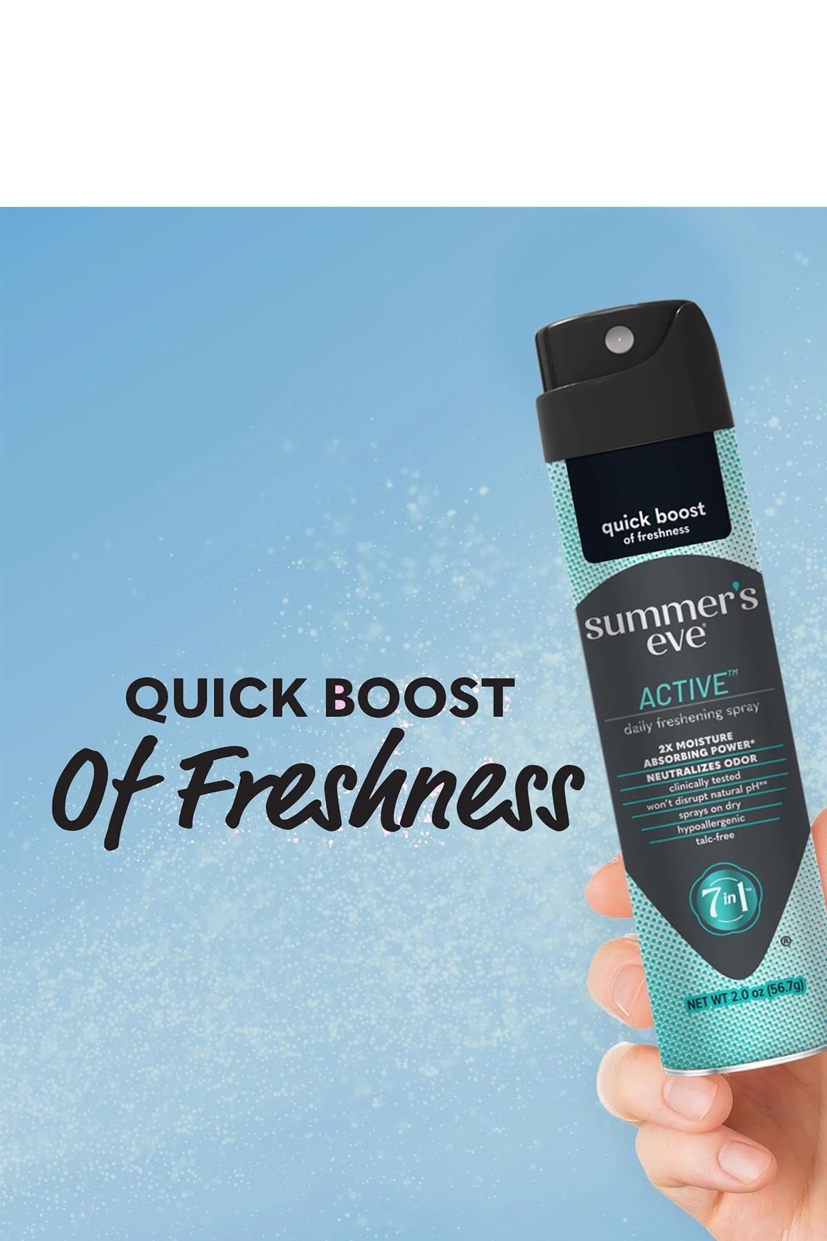 Summer's Eve Active Özel Bölge İntim Deodorant Sprey 56.7GR