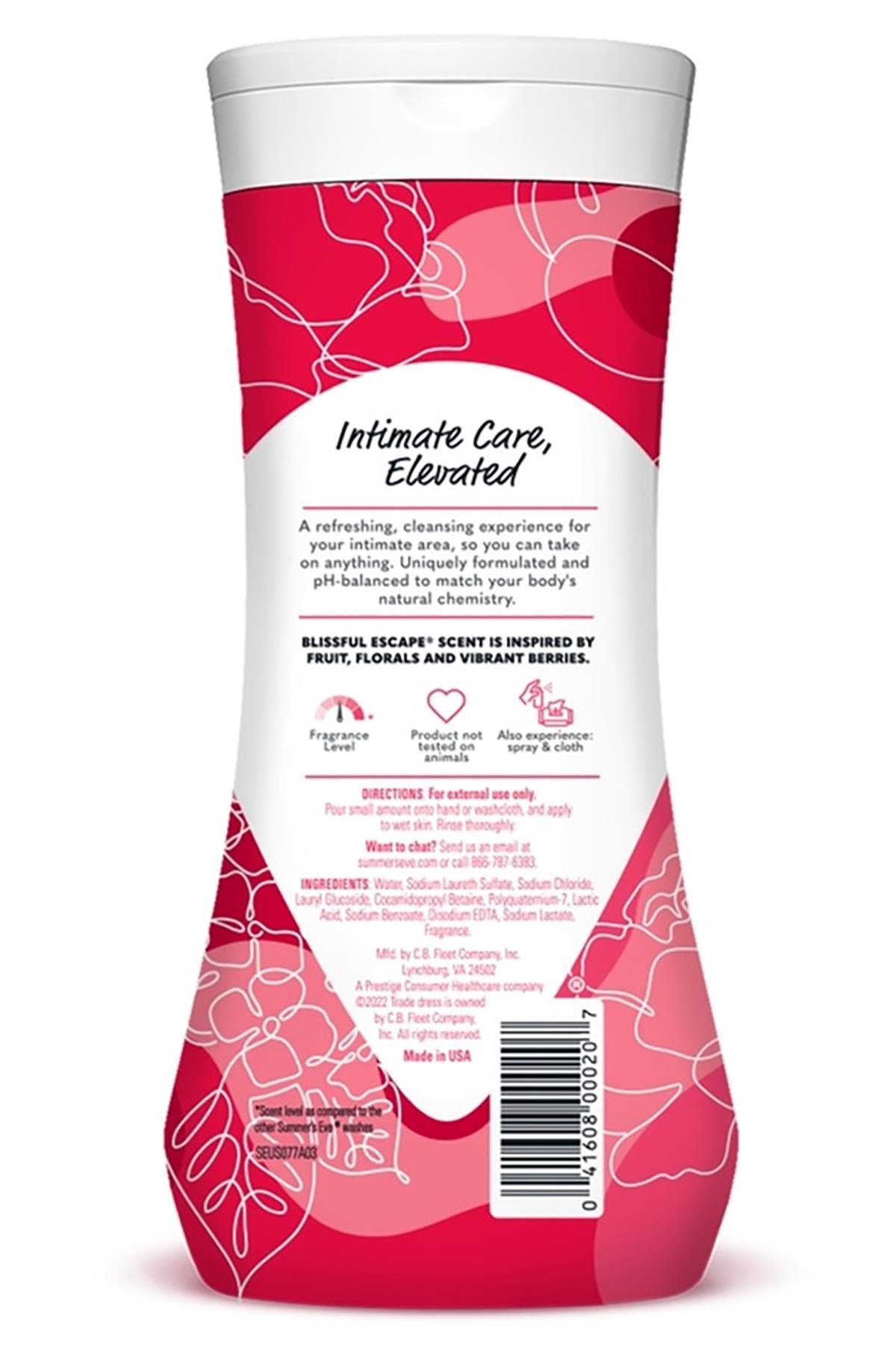 Summer's Eve Blissful Escape Özel Bölge İntim Yıkama Jeli 444ML