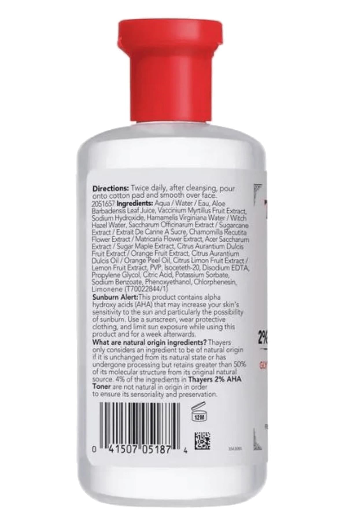 Thayers 2% AHA Yüz Toniği 355ML