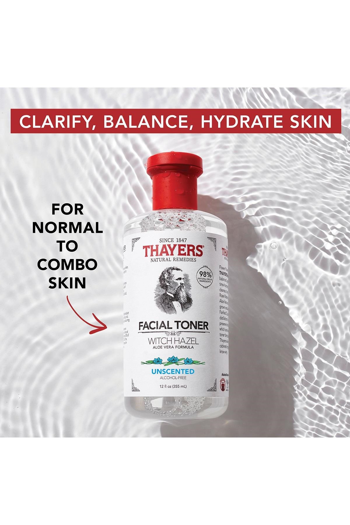 Thayers Cadı Fındığı Kokusuz Yüz Toniği 355ML