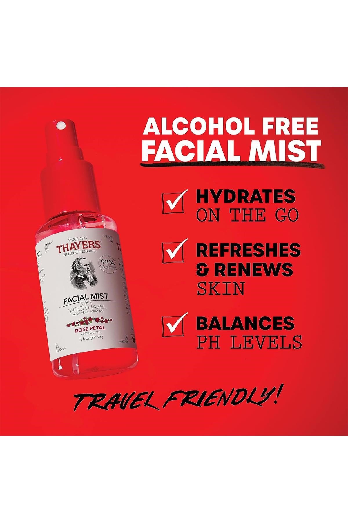 Thayers Cadı Fındığı ve Gül Yaprağı Yüz Spreyi 89ML