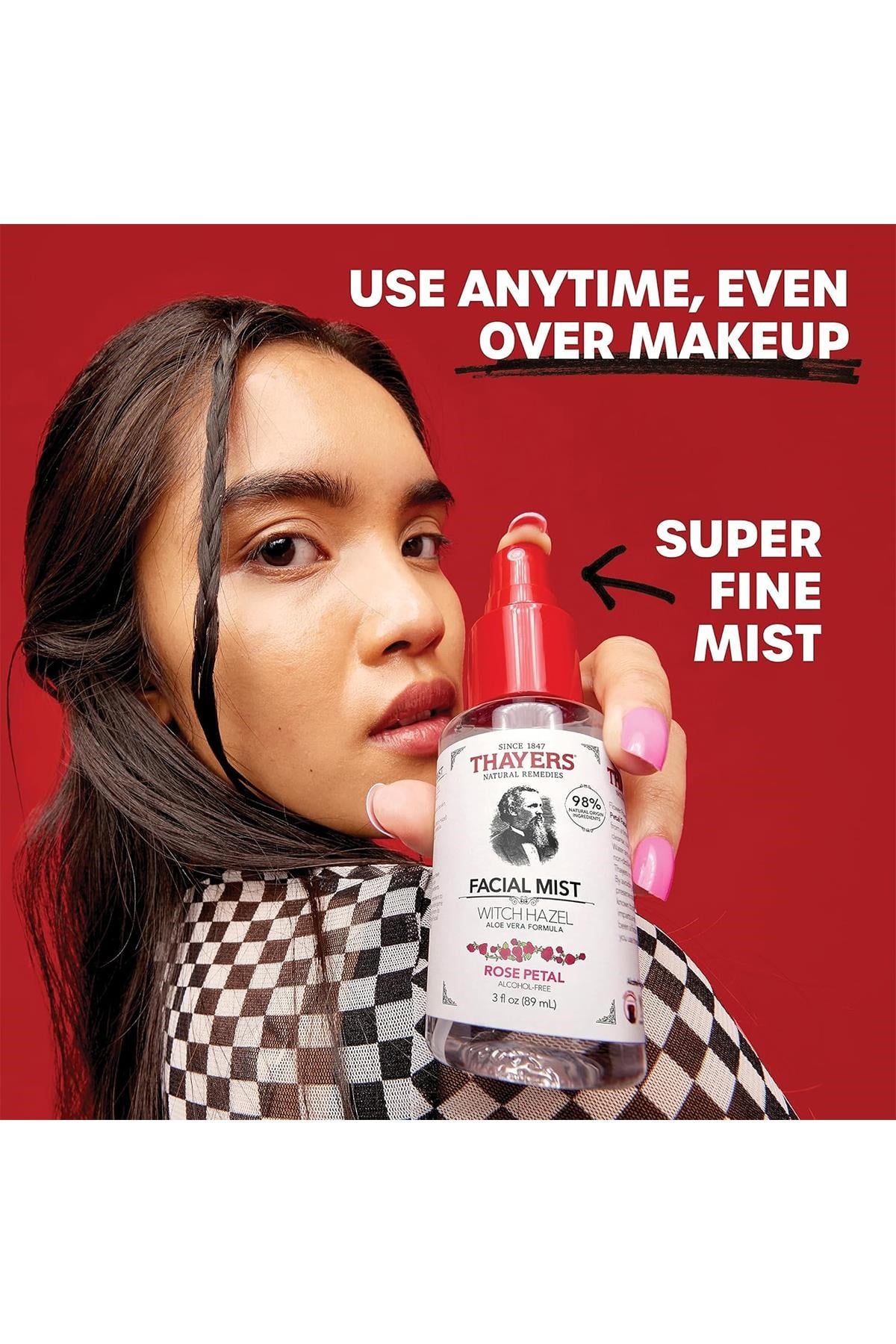Thayers Cadı Fındığı ve Gül Yaprağı Yüz Spreyi 89ML
