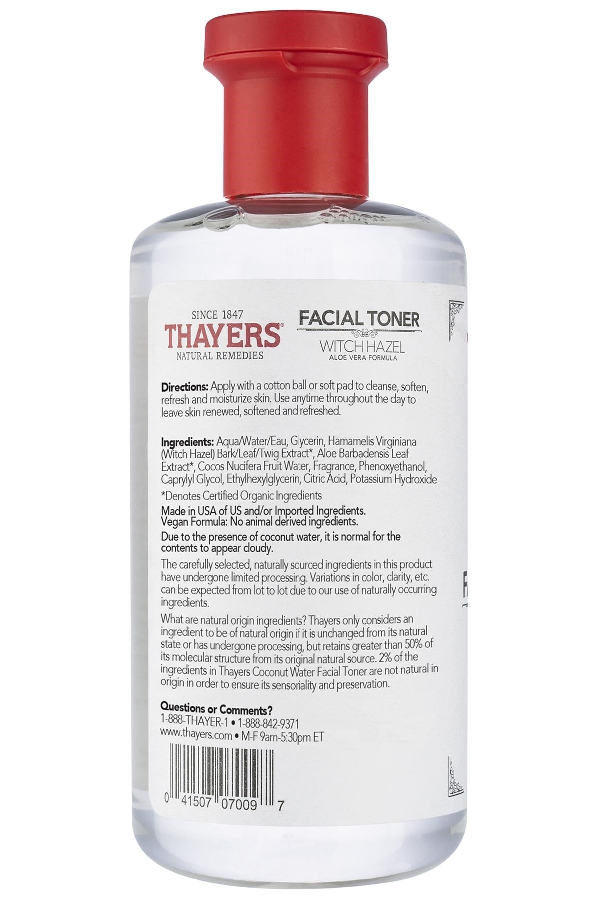 Thayers Cadı Fındığı ve Hindistan Cevizi Suyu Yüz Toniği 355ML