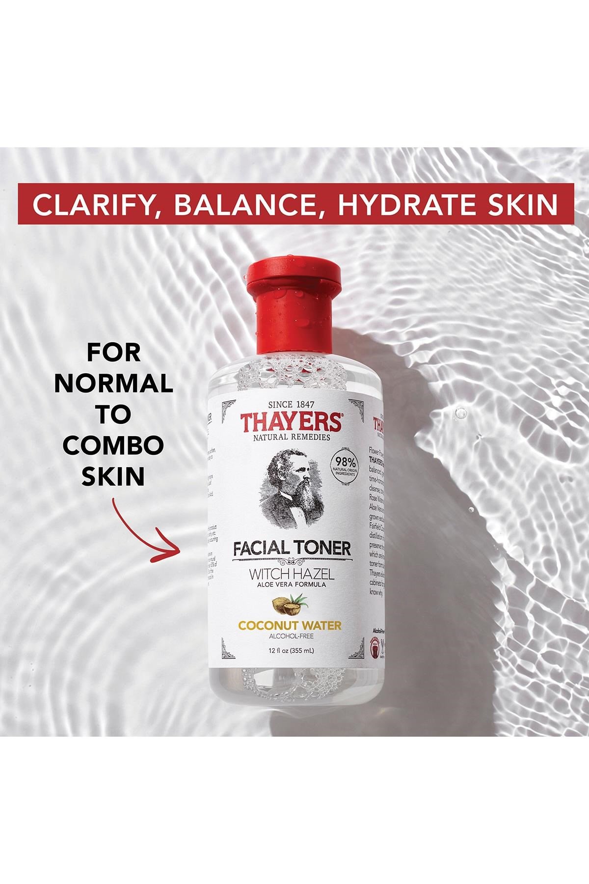 Thayers Cadı Fındığı ve Hindistan Cevizi Suyu Yüz Toniği 355ML