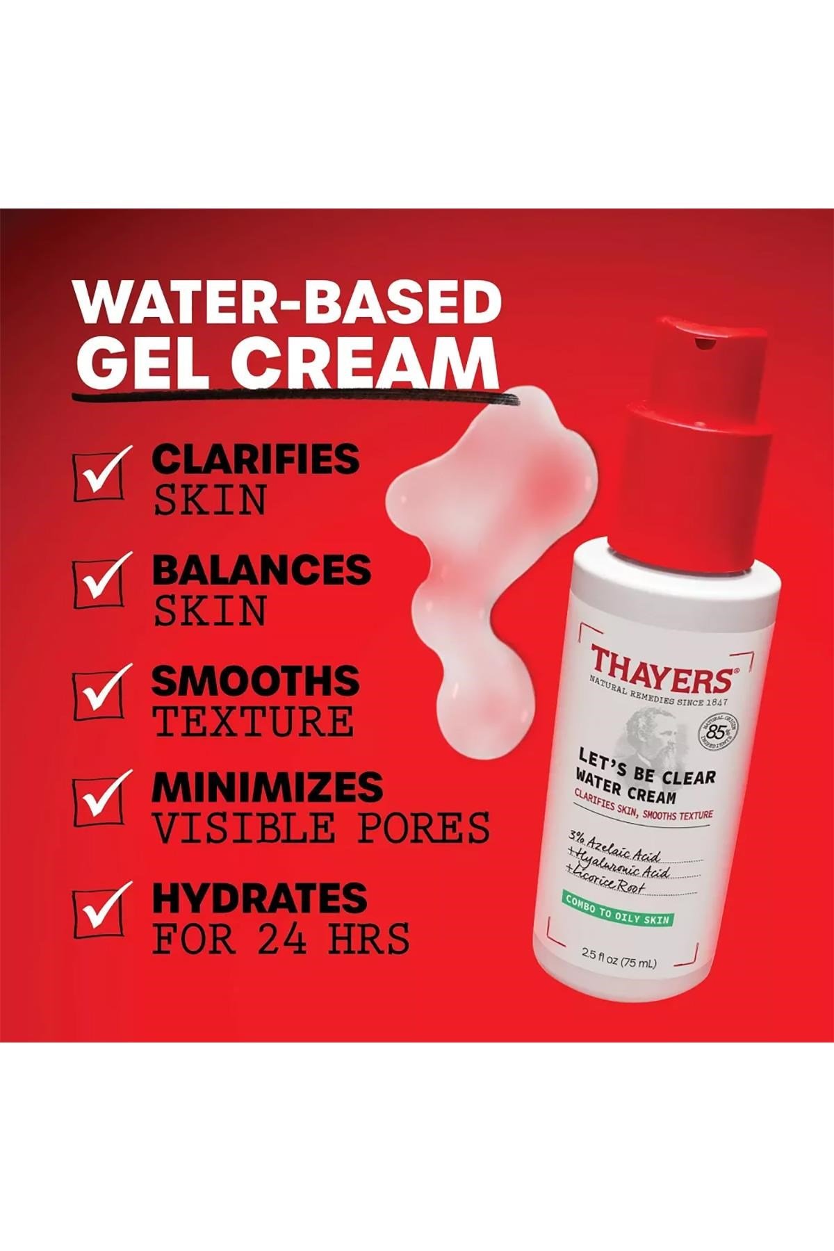 Thayers Let's Be Clear Water Cream Nemlendirici Krem 75ML