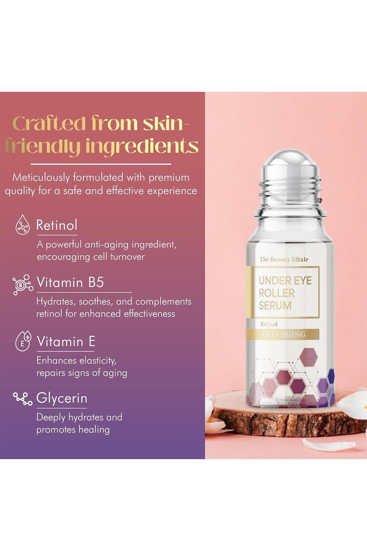The Beauty Elixir Retinol Göz Altı Roller Serum 50ML