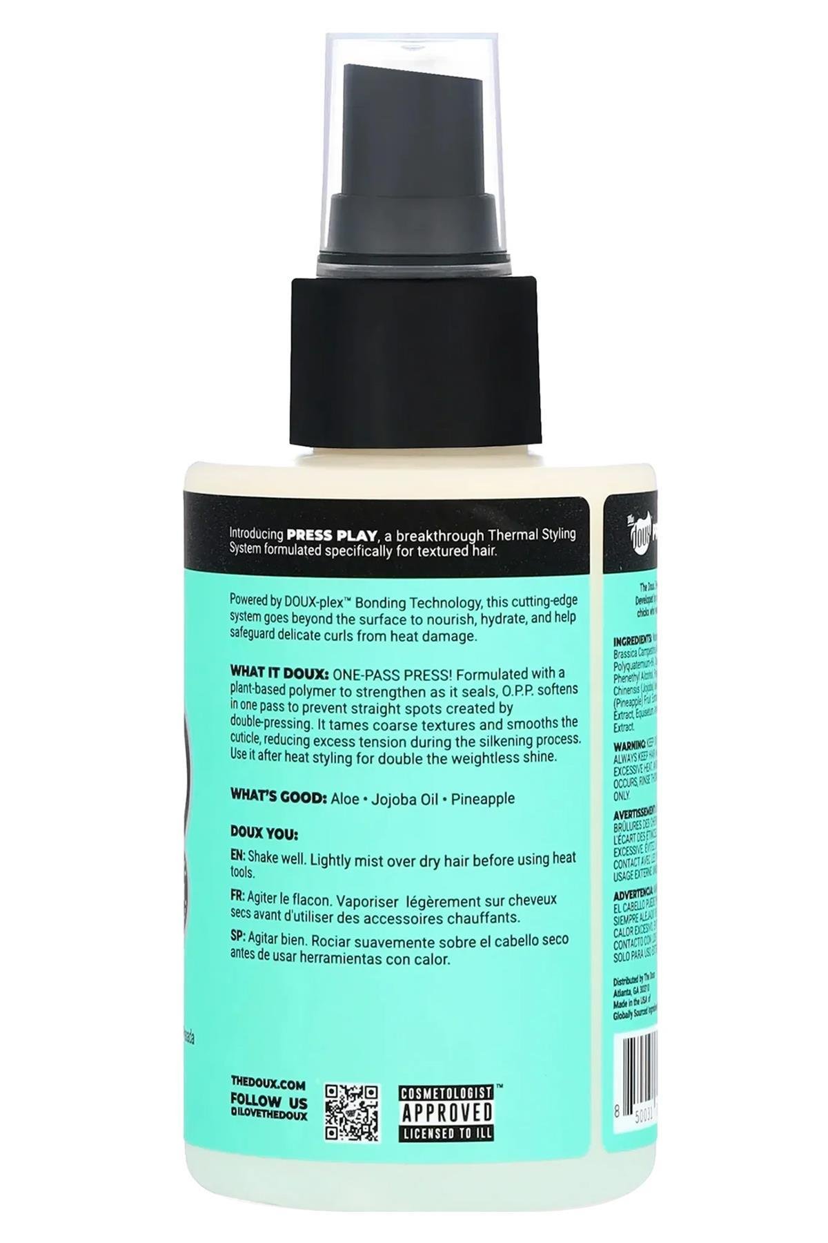 The Doux O.P.P. One-Pass Press Düzleştirici ve Isı Koruyucu Saç Spreyi 118ML