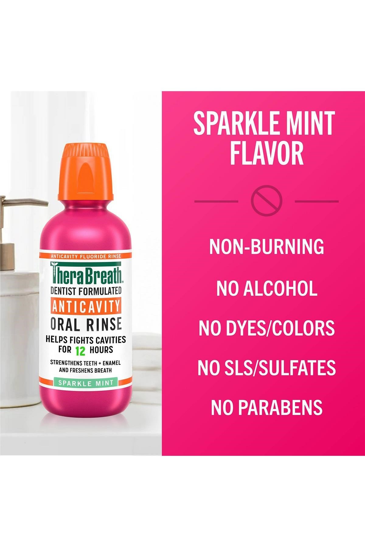 Thera Breath Anticavity Sparkle Mint Ağız Çalkalama Suyu 88.7ML Seyahat Boyu