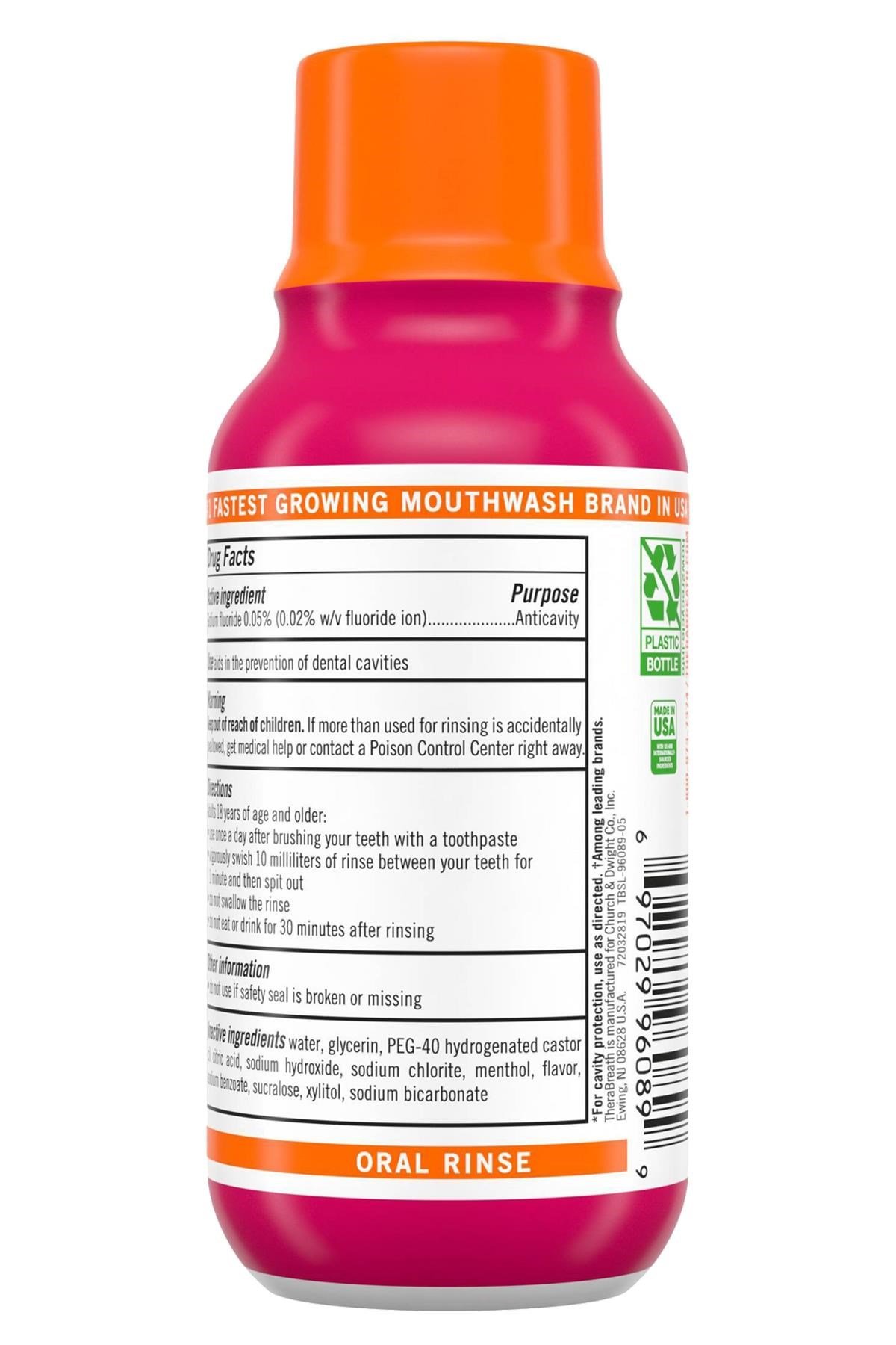 Thera Breath Anticavity Sparkle Mint Ağız Çalkalama Suyu 88.7ML Seyahat Boyu
