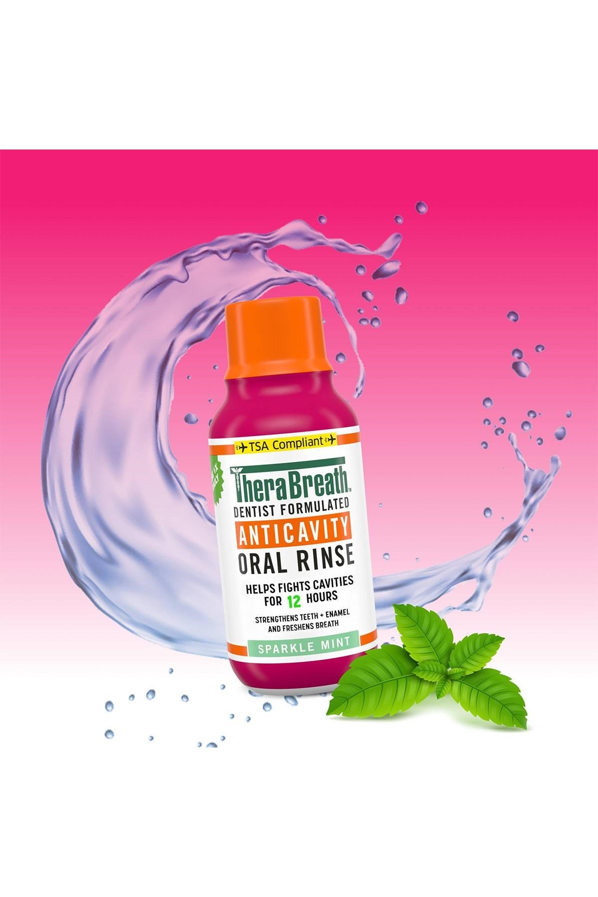 Thera Breath Anticavity Sparkle Mint Ağız Çalkalama Suyu 88.7ML Seyahat Boyu
