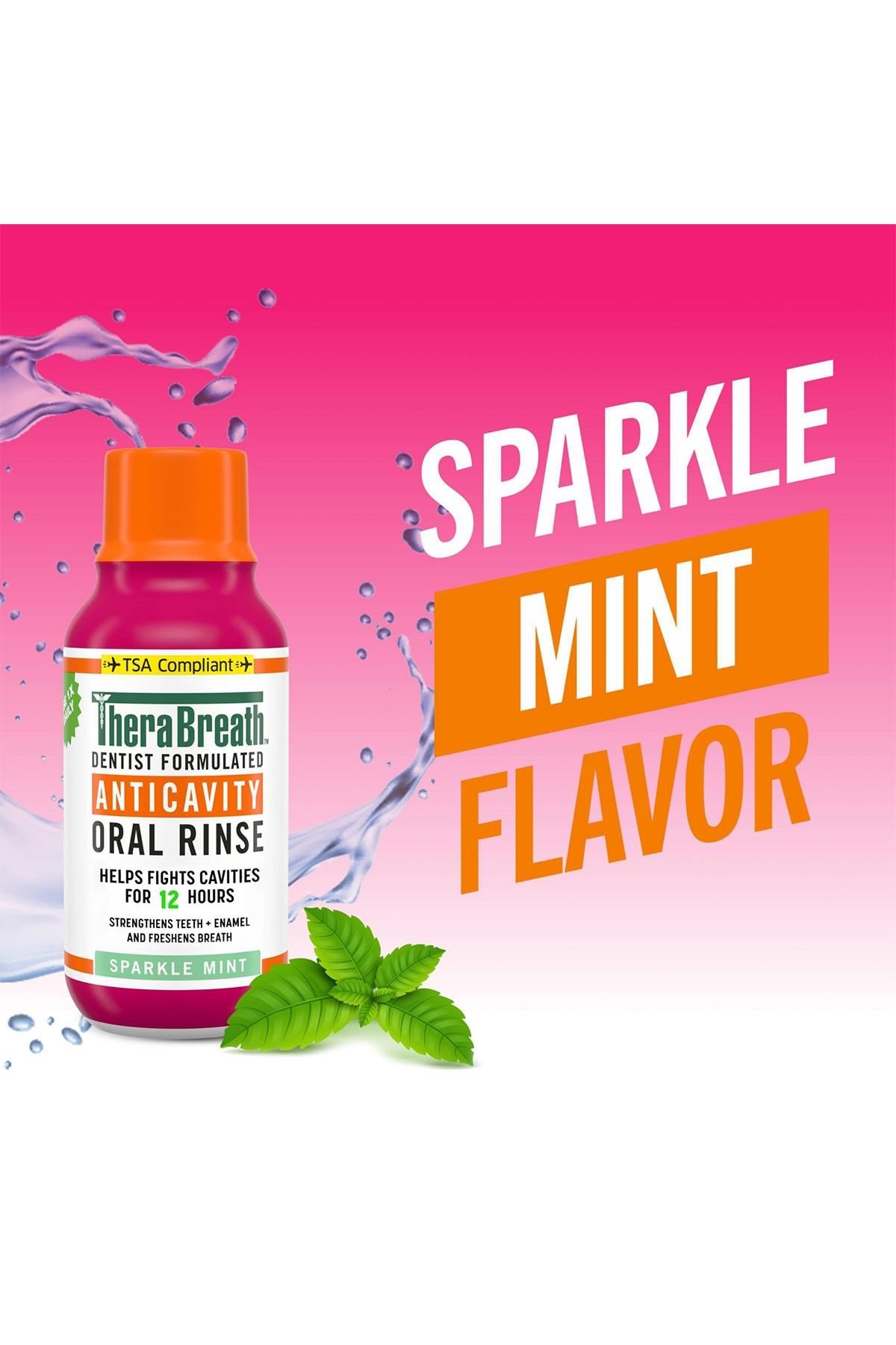 Thera Breath Anticavity Sparkle Mint Ağız Çalkalama Suyu 88.7ML Seyahat Boyu