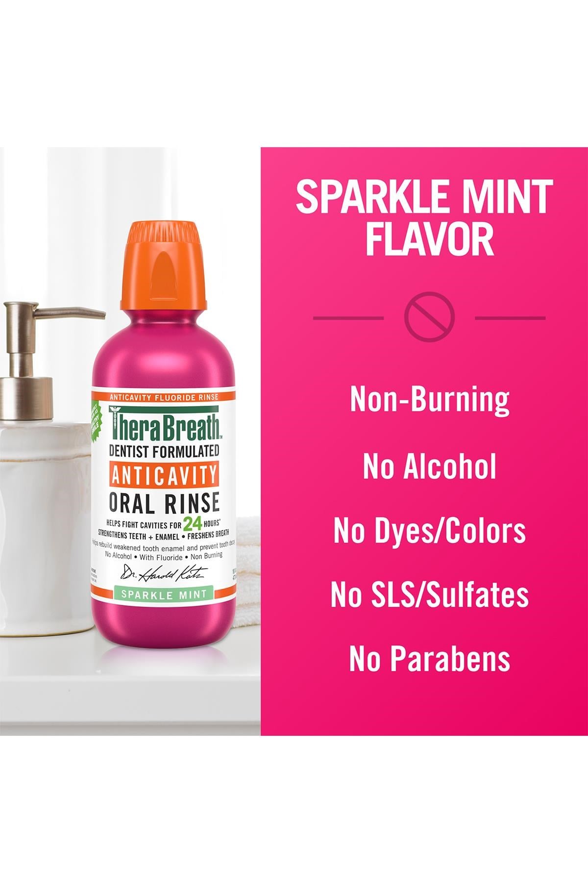 Thera Breath Anticavity Sparkle Mint Ağız Çalkalama Suyu 473ML