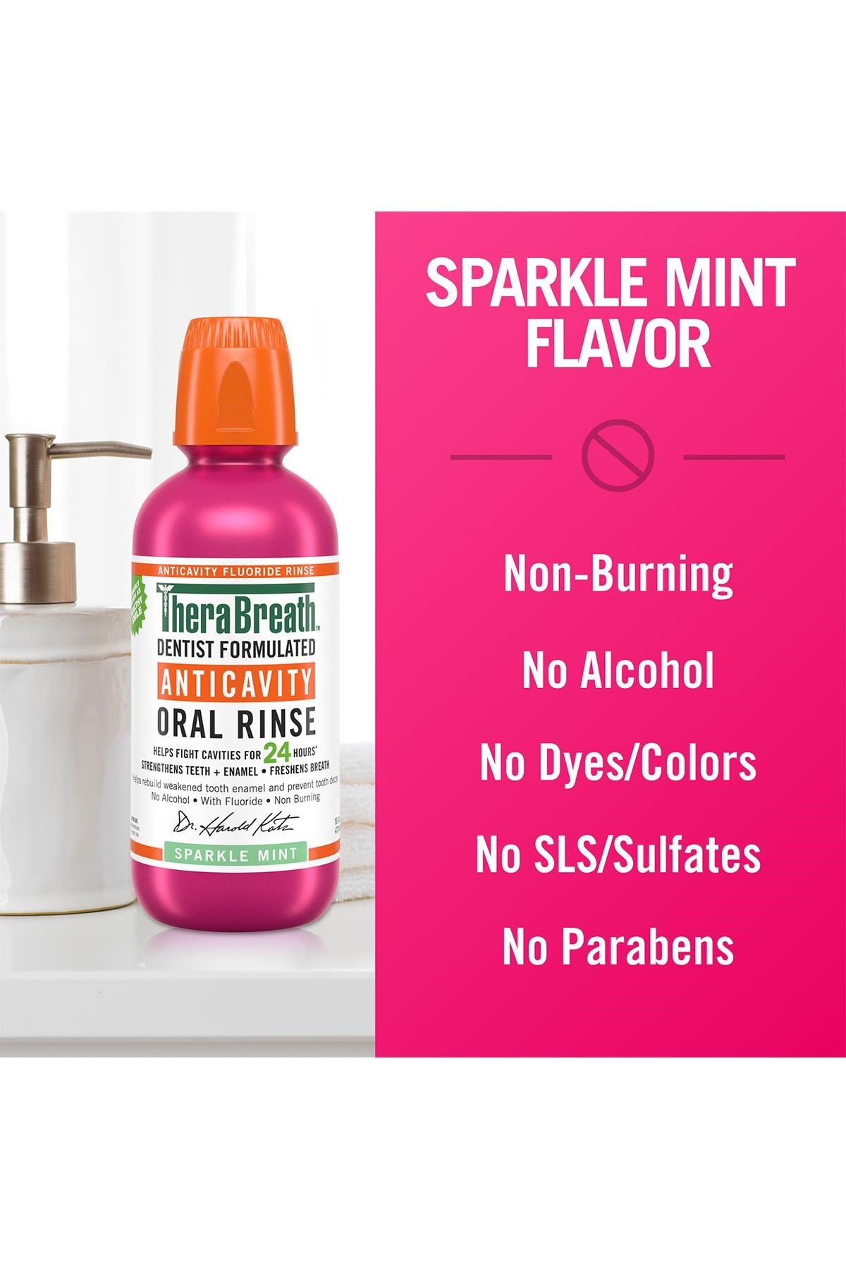 Thera Breath Anticavity Sparkle Mint Ağız Çalkalama Suyu 473ML