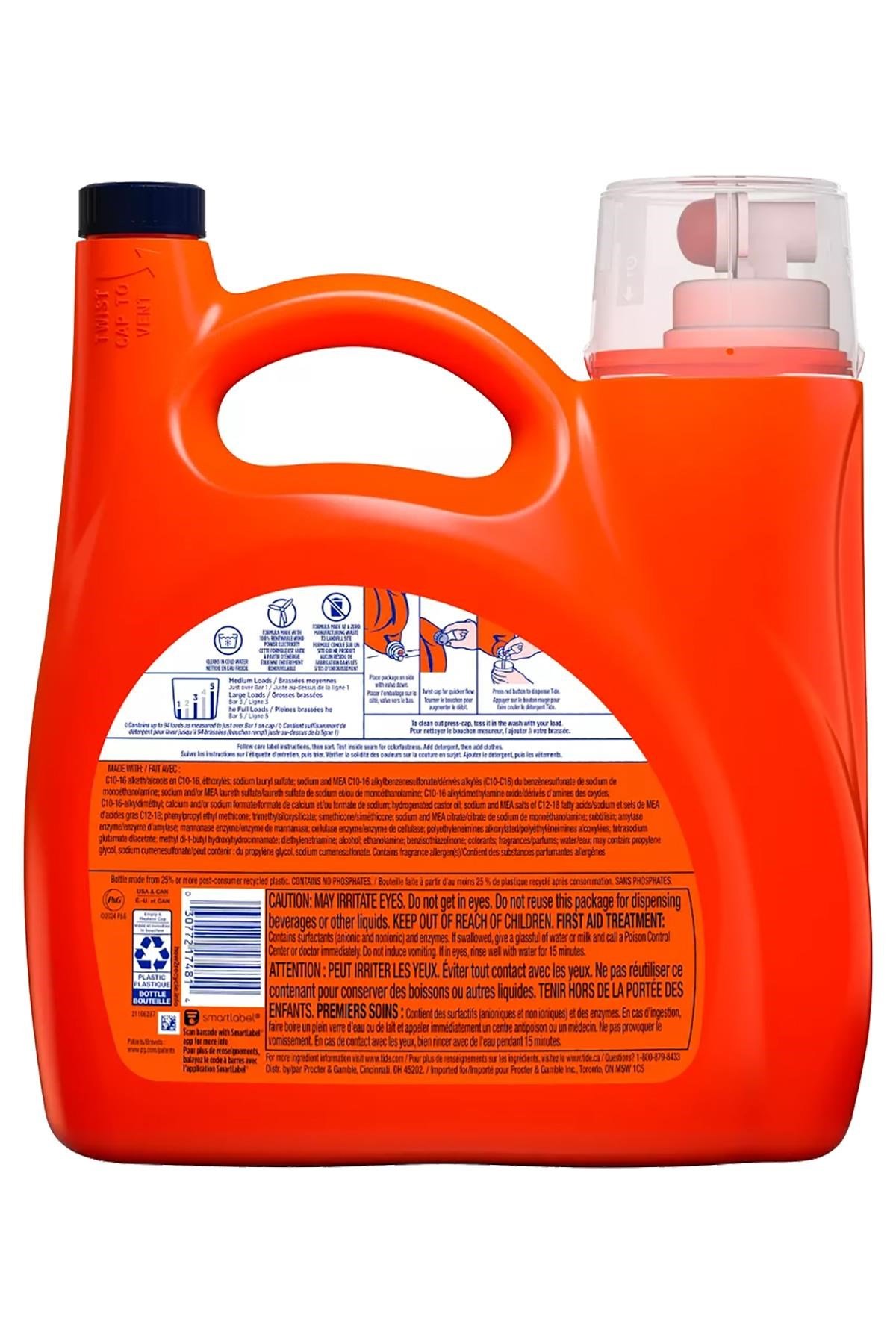 Tide Ultra Odor+Oxi Sıvı Çamaşır Deterjanı 94 Yıkama 3.9LT