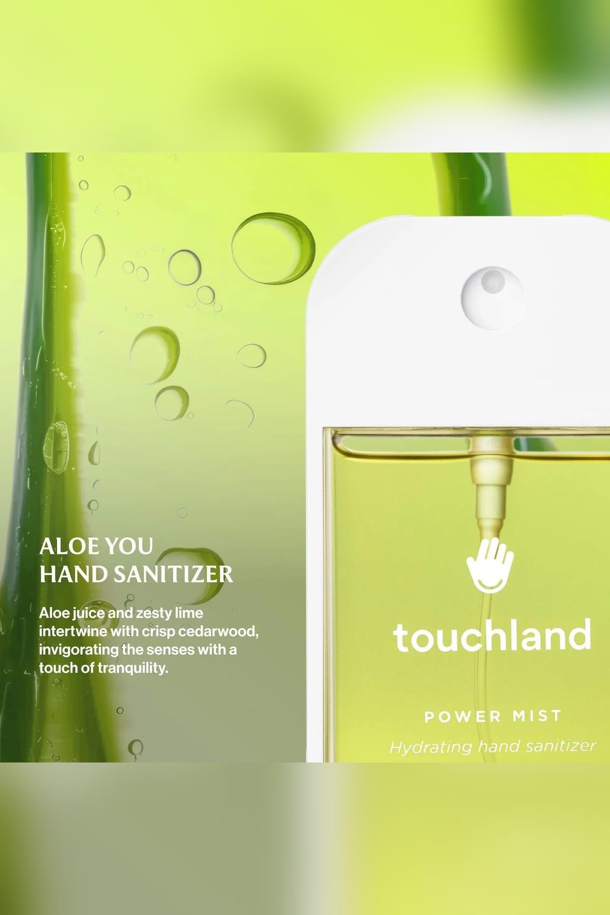 Touchland Aloe You Nemlendirici ve Kokulu El Temizleme Spreyi 30ML