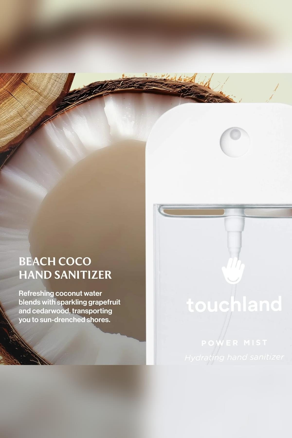 Touchland Beach Coco Nemlendirici ve Kokulu El Temizleme Spreyi 30ML