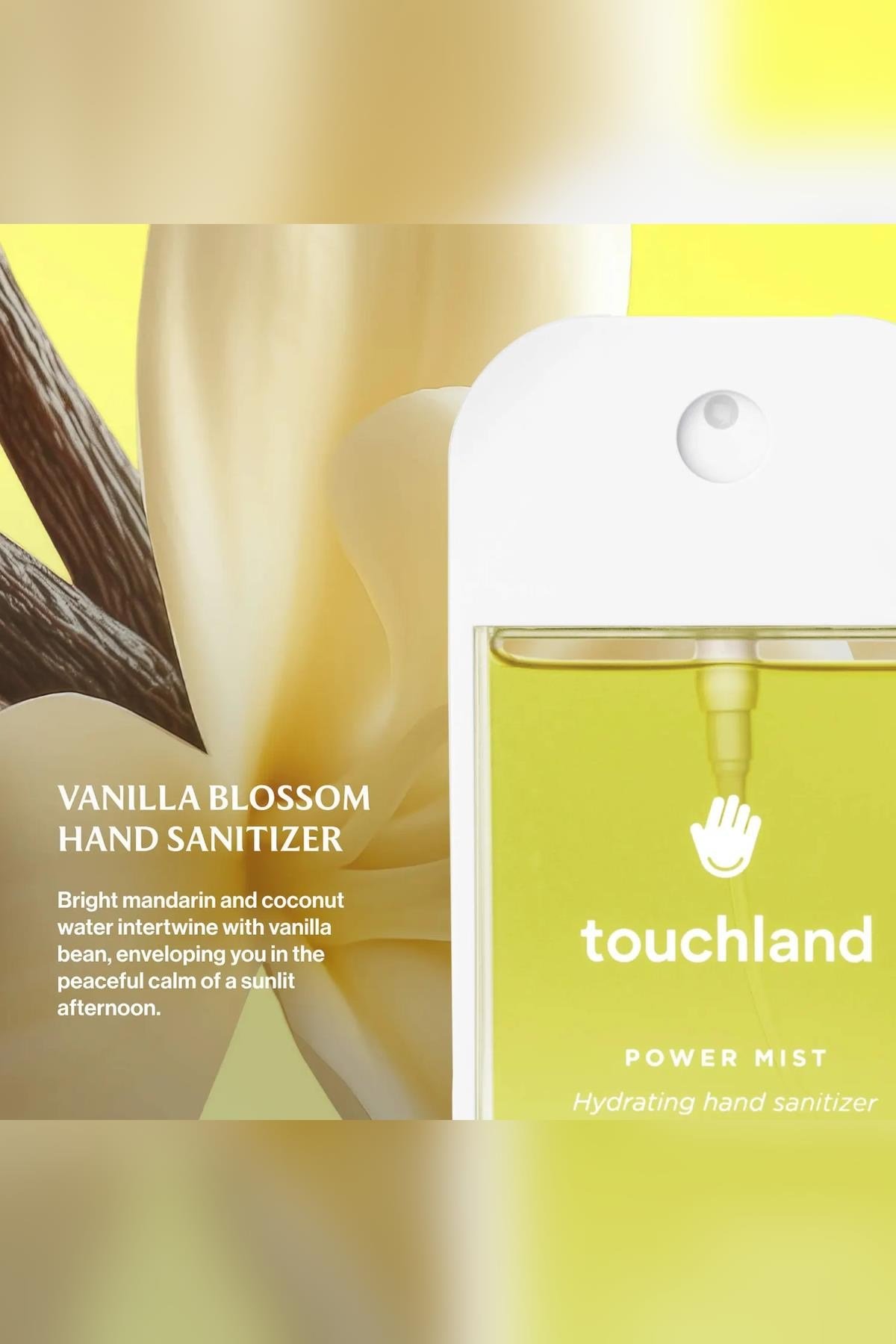 Touchland Vanilla Blossom Nemlendirici ve Kokulu El Temizleme Spreyi 30ML
