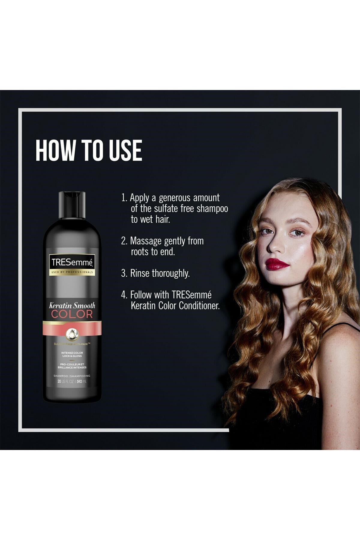 TRESemme P/C Keratin Smooth Boyalı Saçlara Sülfatsız Şampuan 592ML