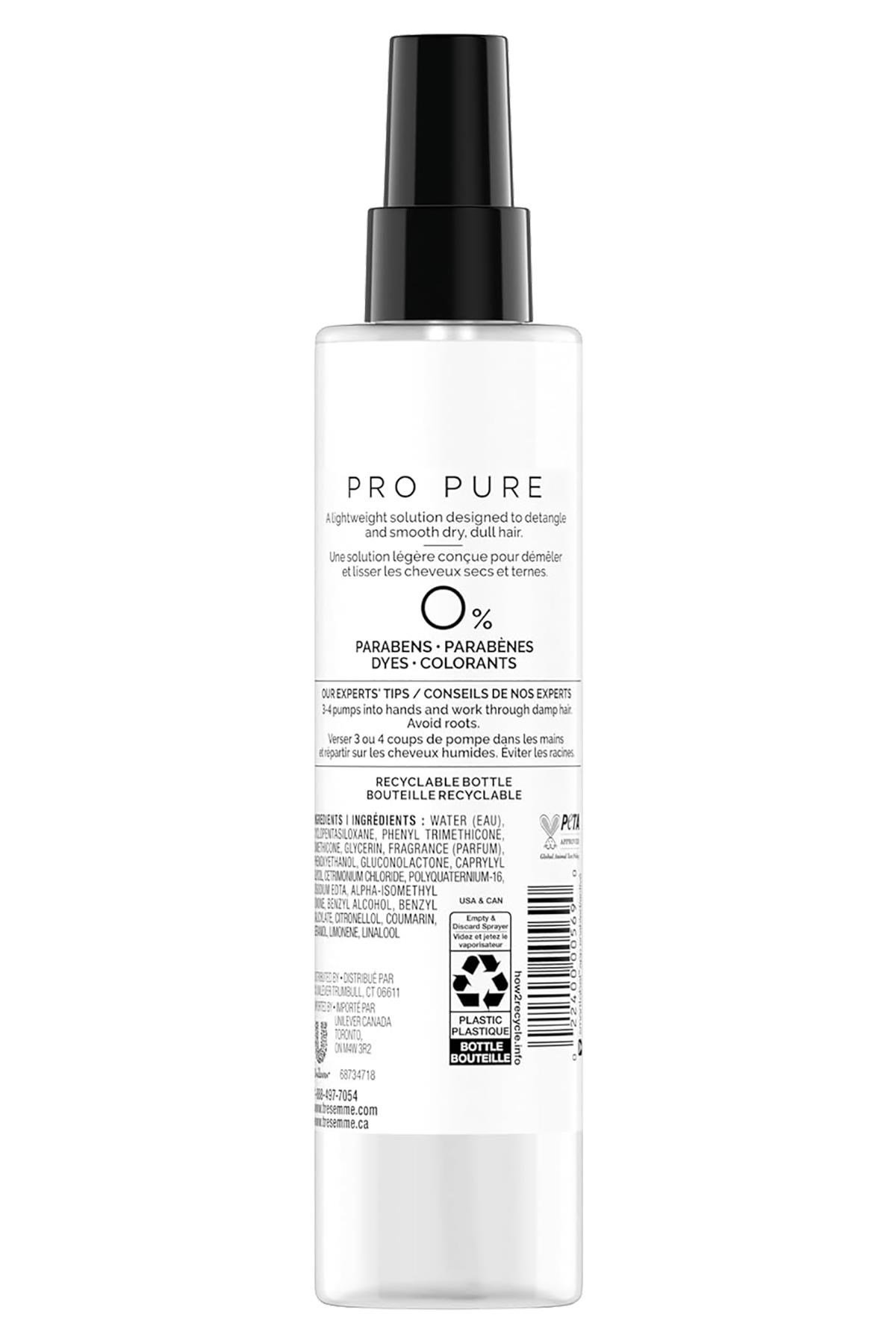 TRESemme Pro Pure Dolaşık Saç Açıcı Durulanmayan Sprey Saç Kremi 180ML