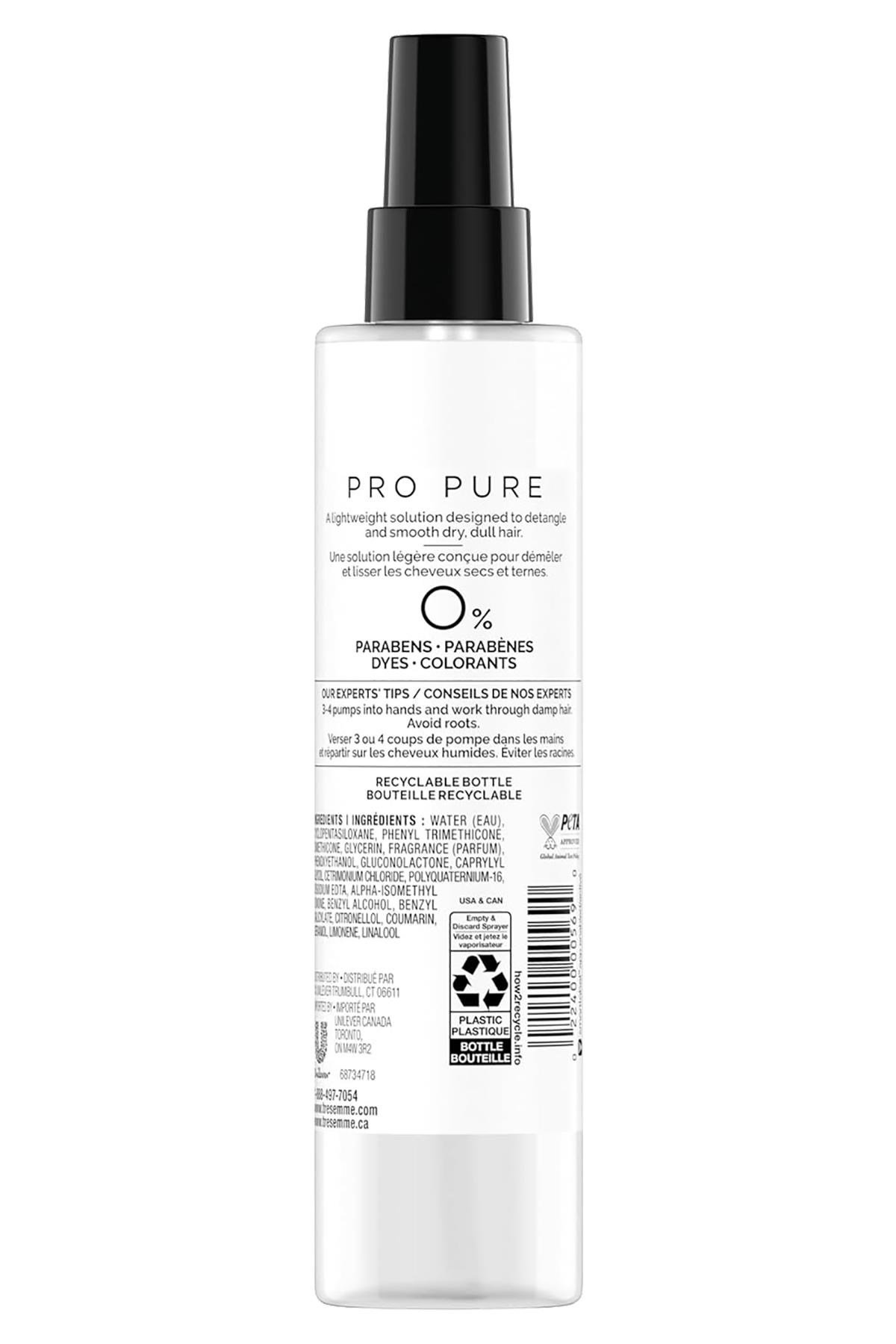 TRESemme Pro Pure Dolaşık Saç Açıcı Durulanmayan Sprey Saç Kremi 180ML