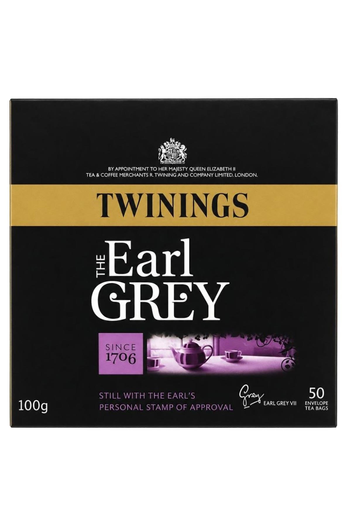 Twinings Earl Grey Bergamot Aromalı Bardak Poşet Çay 50 Adet