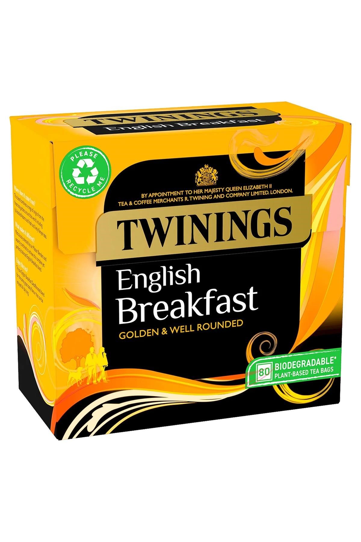 Twinings English Breakfast Klasik Bardak Poşet Siyah Çay 80 Adet