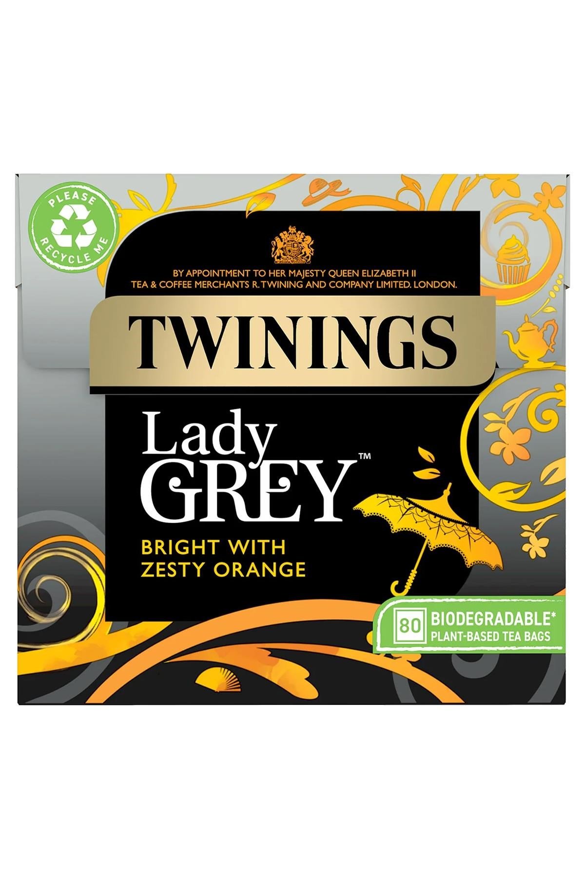 Twinings Lady Grey Narenciye Aromalı Bardak Poşet Siyah Çay 80 Adet