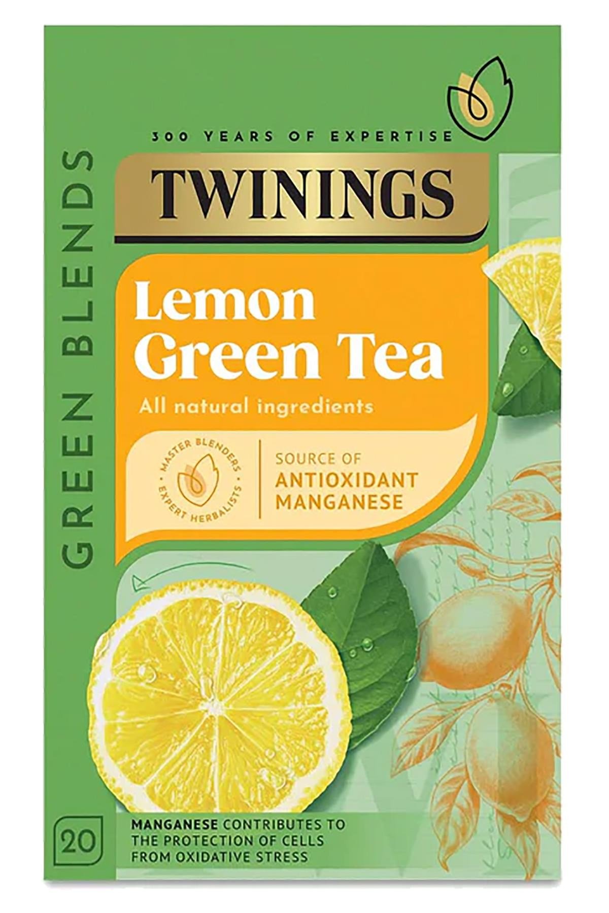 Twinings Yeşil Çay & Limon Bardak Poşet Çay 20 Adet