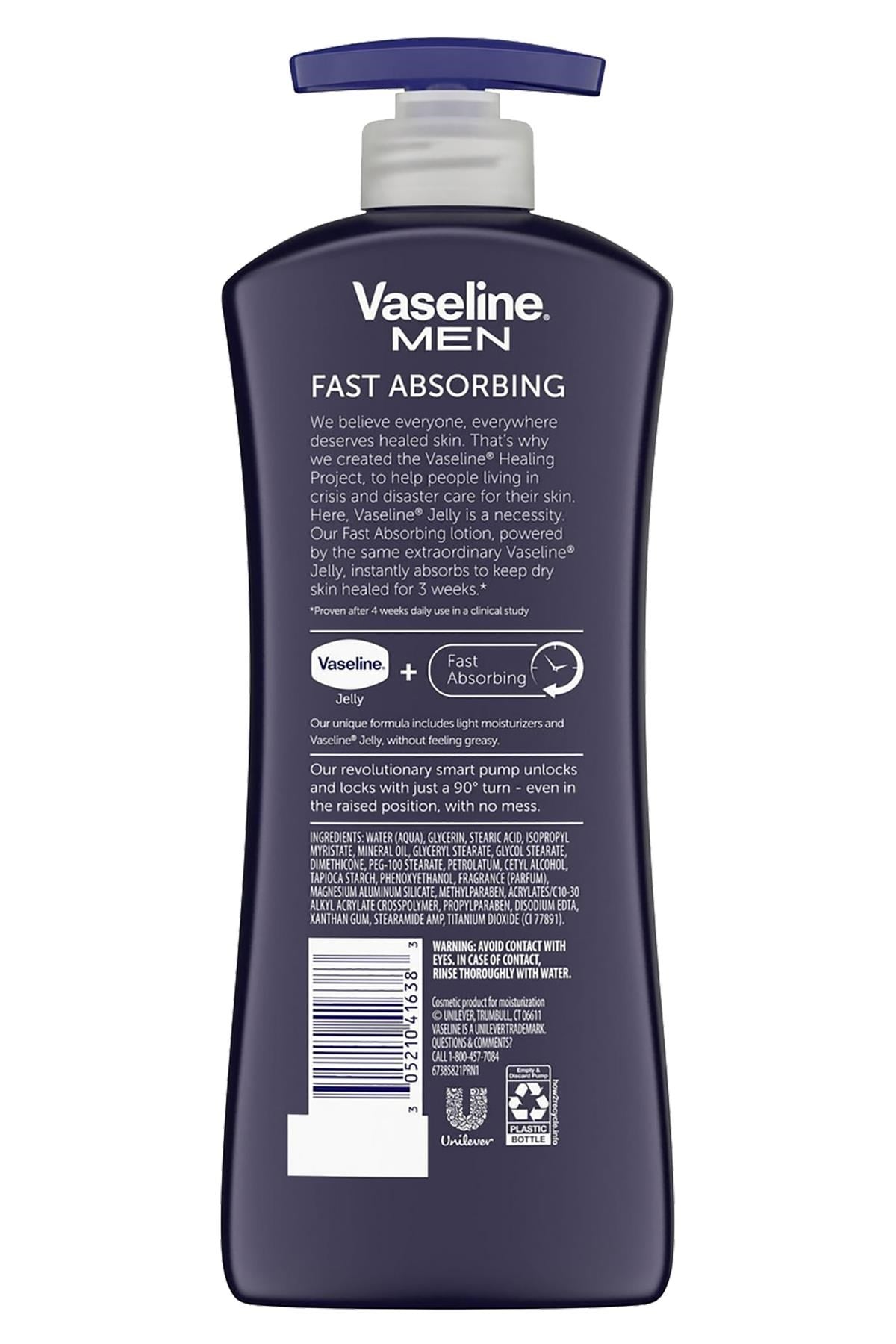Vaseline Erkekler İçin Hızlı Emilen Nemlendirici Losyon 600ML