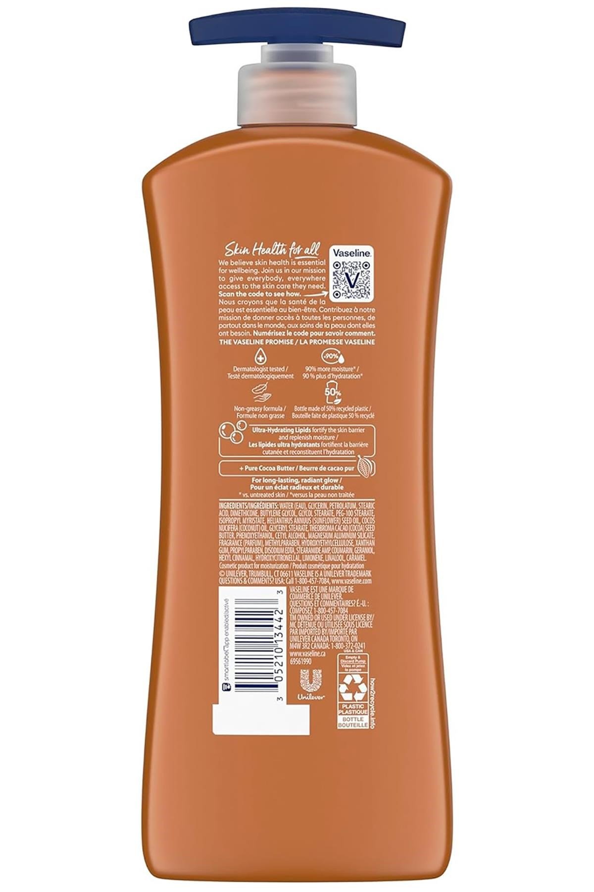 Vaseline Kakao Işıltısı Nemlendirici Vücut Losyonu 600ML
