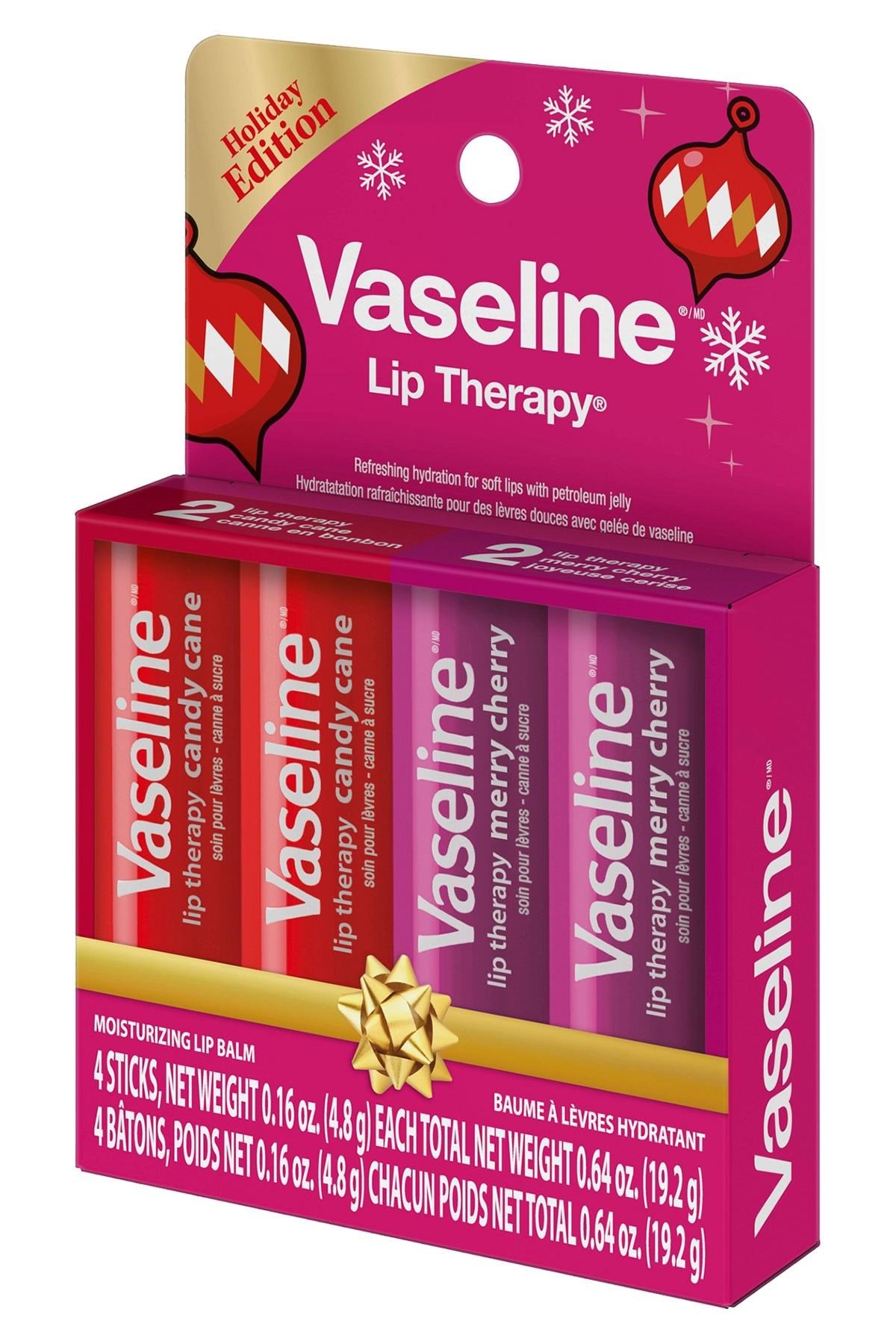Vaseline Lip Therapy Holiday Edition Nemlendirici Dudak Bakım Stick Seti 4x4.8GR