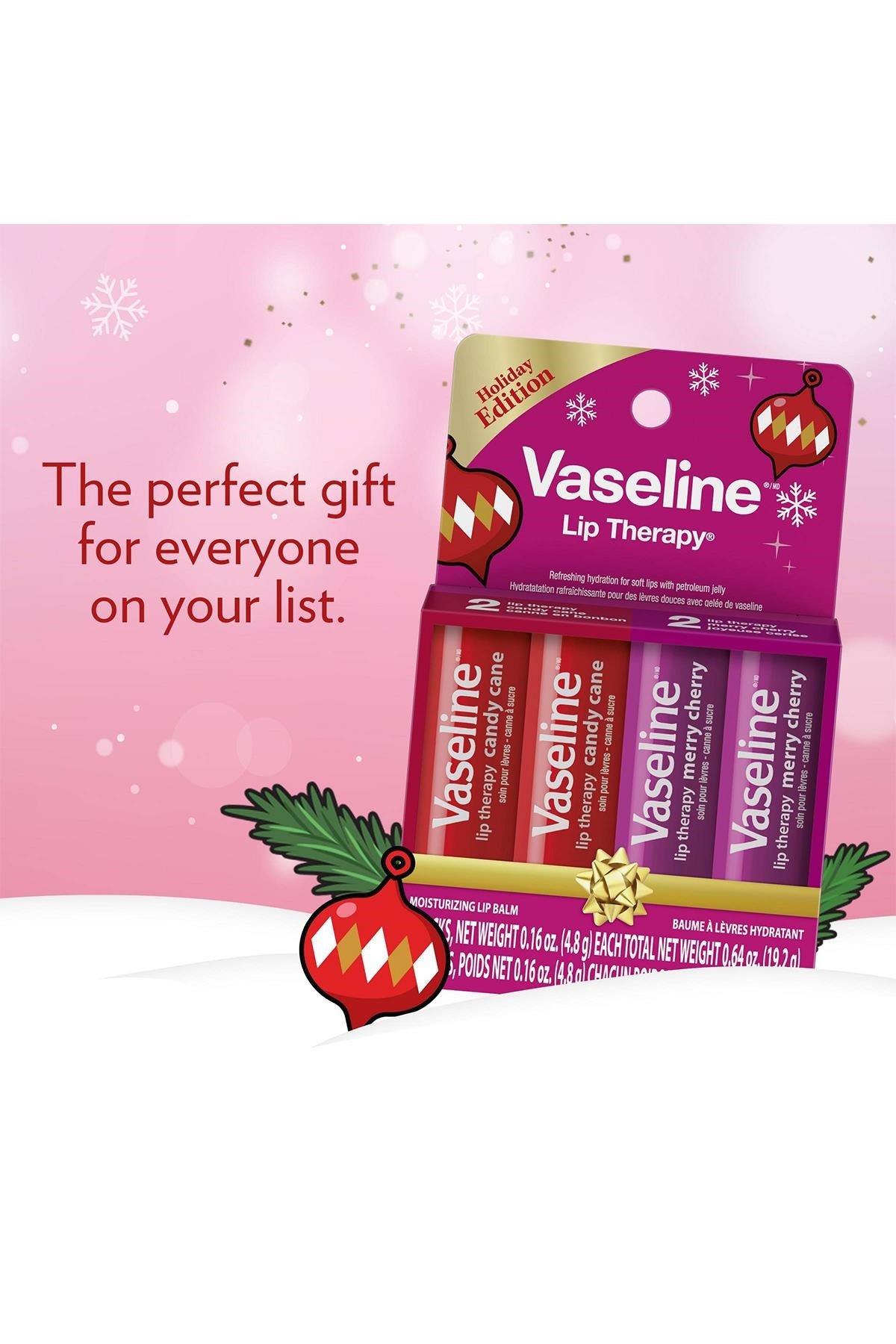 Vaseline Lip Therapy Holiday Edition Nemlendirici Dudak Bakım Stick Seti 4x4.8GR